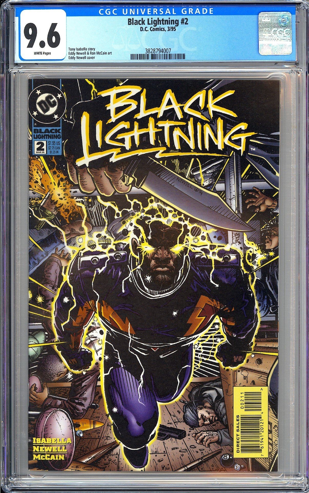 Black Lightning #2 CGC 9.6 1995 3828794007 1st Painkiller TV Show & Movie