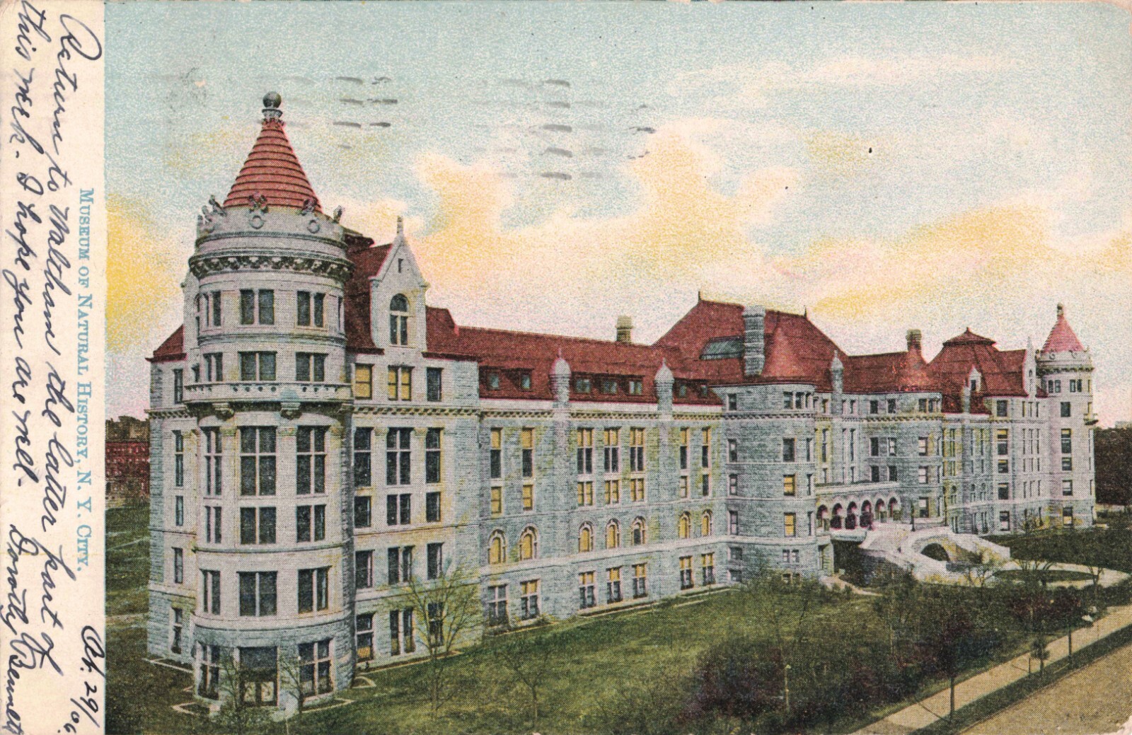 Postcard 1906 Museum of Natural History New York City N.Y. T73