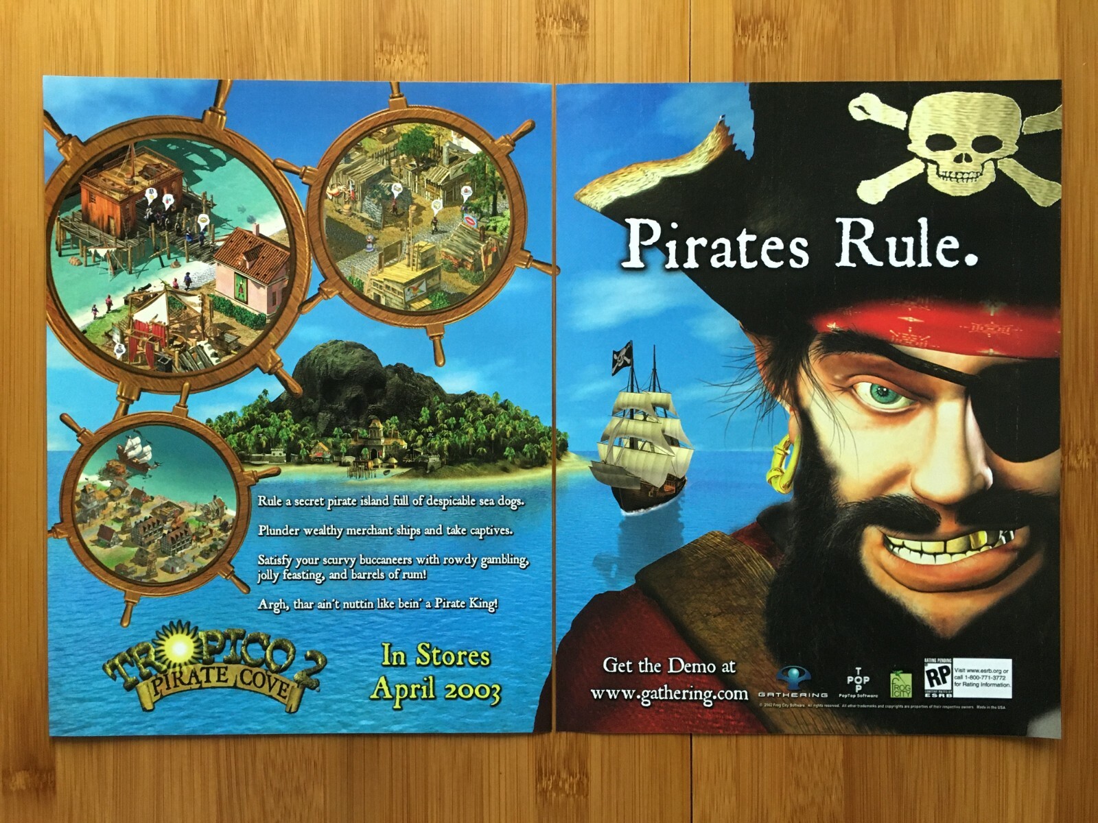 Tropico 2 Pirate Cove PC 2003 Video Game Print Ad/Poster Official RTS Promo Art