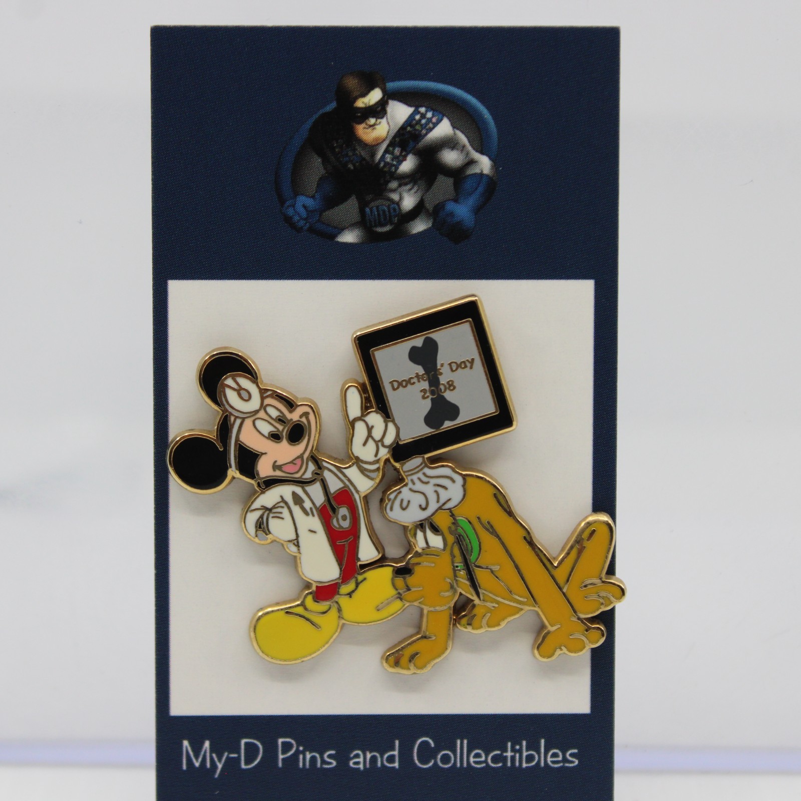 B1 Disney Parks LE Pin Doctor's Day 2008 Mickey Mouse Pluto
