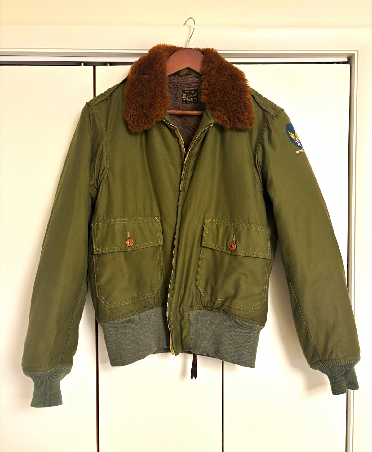 SM Wholesale WWII B-10 Repro Flight Bomber Jacket - Sz. 38 USAAF Army Air Forces