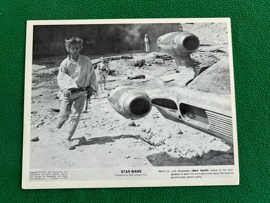 STAR WARS 1977 Original Publicity Promo Photo SW-K-12 8 x 10 Luke Skywalker