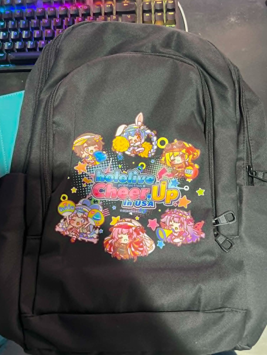 hololive EN Cheer Up Run Event Exclusive Backpack + Character Towel