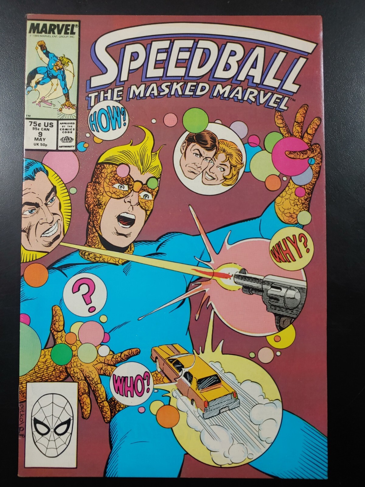 ⭐️ SPEEDBALL #9 (of 10, vol 1)(direct)(1989 MARVEL Comics) GD/VG Book