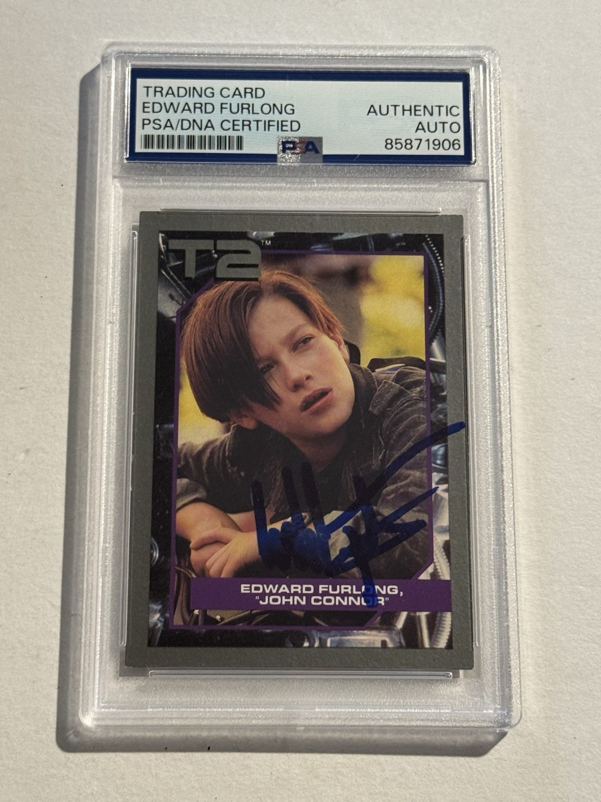 Edward Furlong Signed Auto Terminator 2 Judgment Day 1991 #136 John Connor PSA