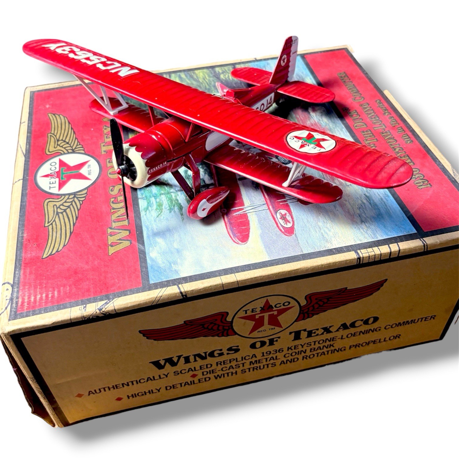 Texaco Wings of Texaco The Duck 1936 Keystone Loening Coin Bank w/ Box Diecast