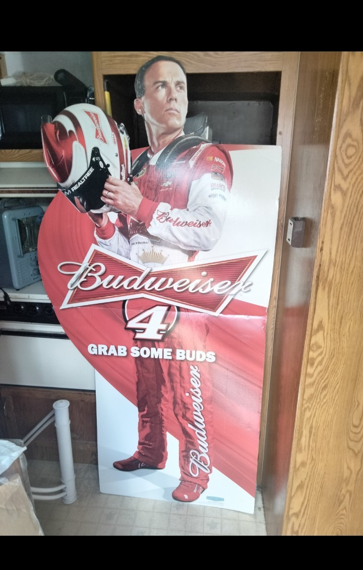 Budweiser NASCAR Driver #4 Cardboard Standee Sign 
