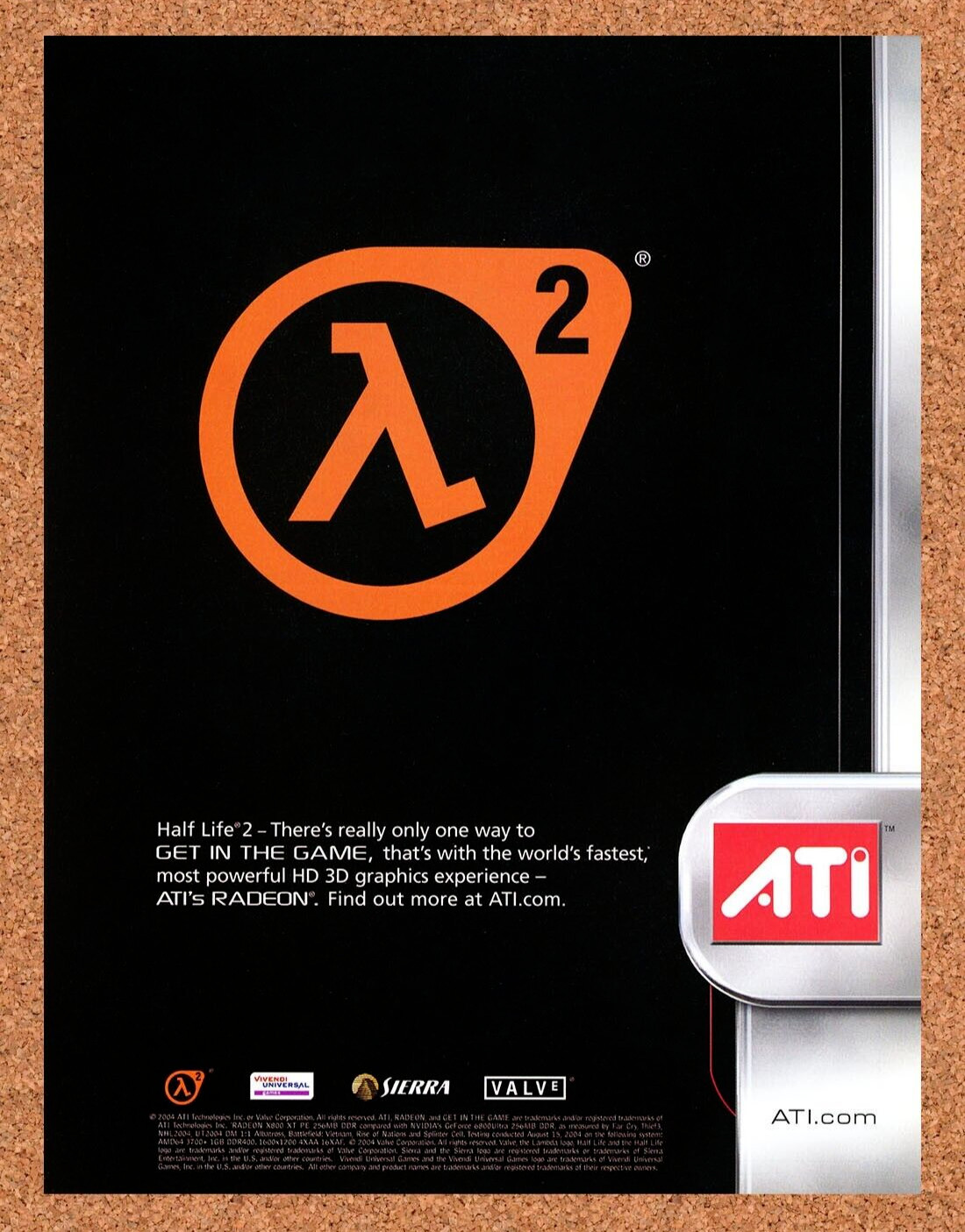 2004 Half-Life 2 ATI PC Original Advertisement / Retro Promo v1