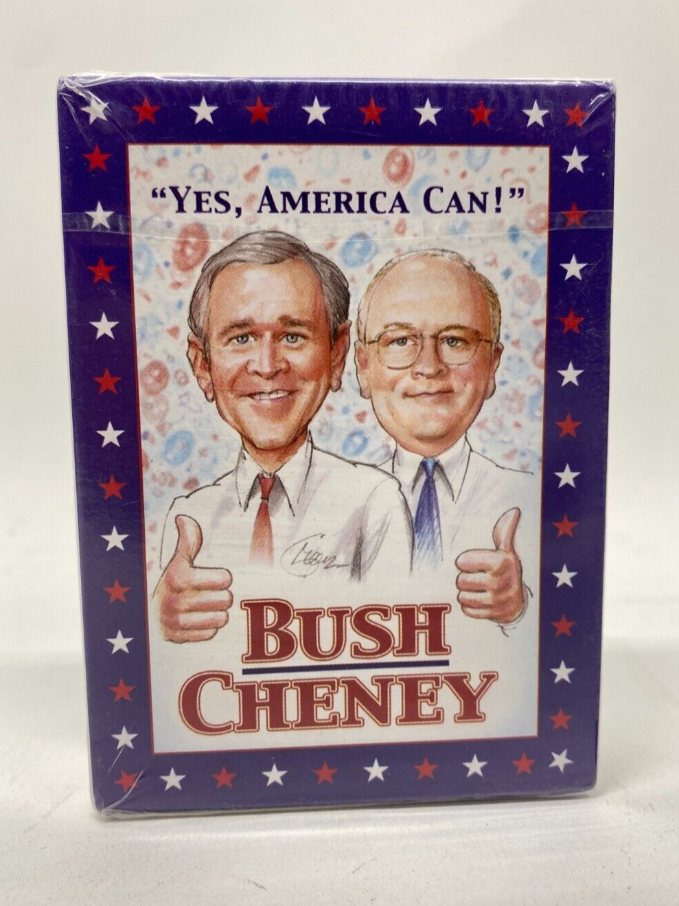 VTG GEORGE BUSH DICK CHENEY PLAYING CARDS “4 MORE IN 2004” FACTORY SEALED NEW E3
