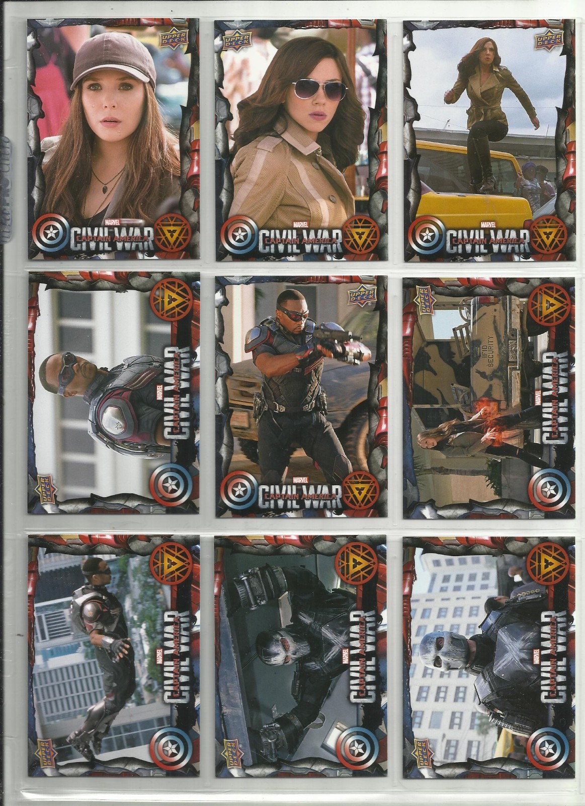 2016 UD Captain America: Civil War MINI-MASTER Set of 60 Base/50 Chase Cards MT