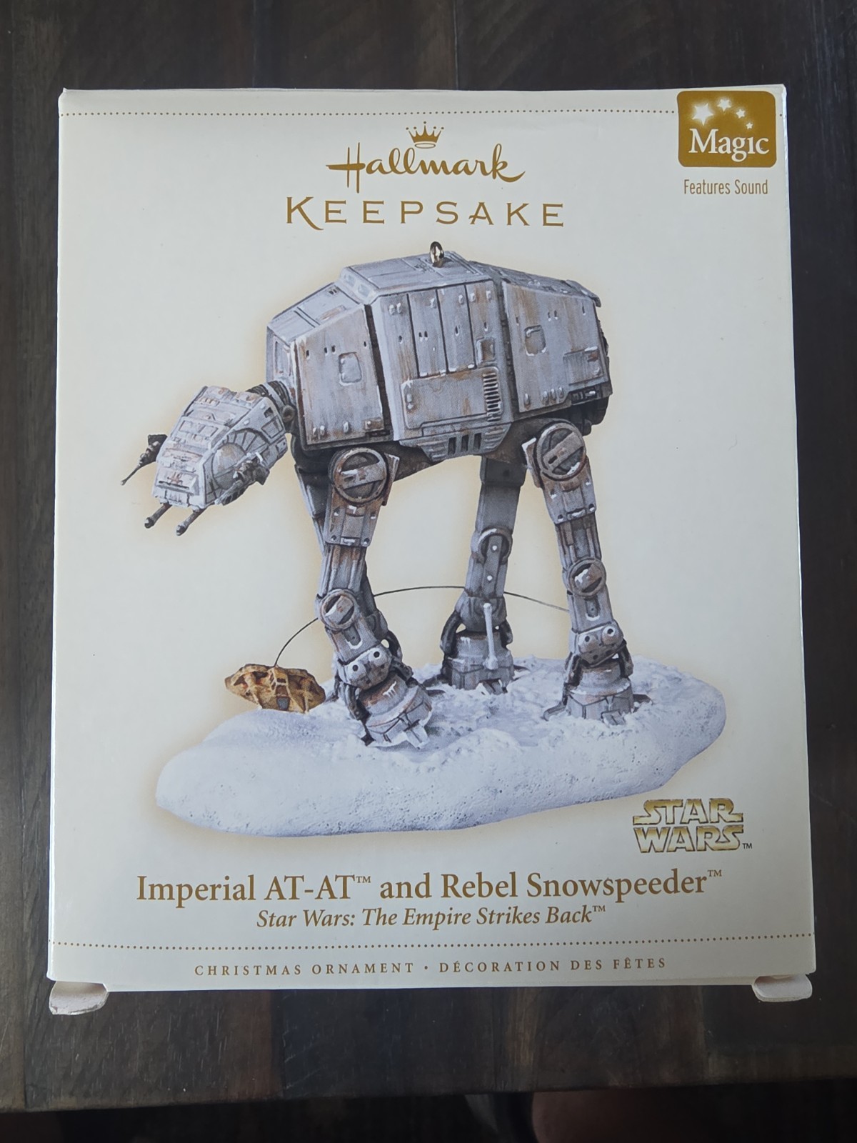 Hallmark Keepsake 2006 Star Wars AT-AT Snowspeeder Sound Magic Ornament QXI6273