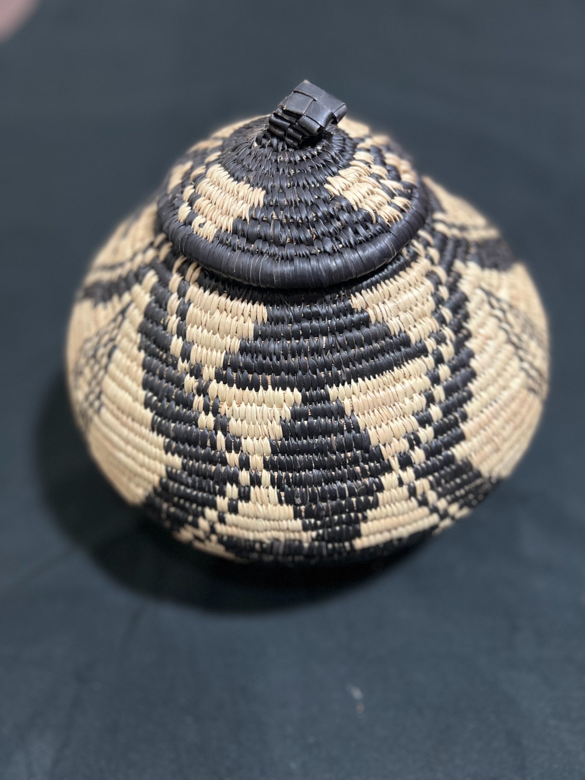 Handmade Zulu Beer Basket | Authentic African Craft | KwaZulu-Natal | 10\