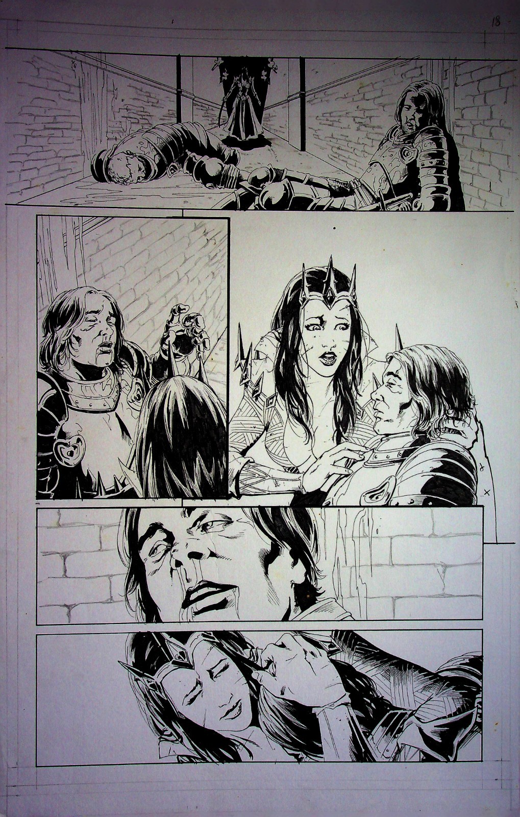 Kewber Baal   BLOOD QUEEN VS. DRACULA  Hand Inked Original Comic Interior Page