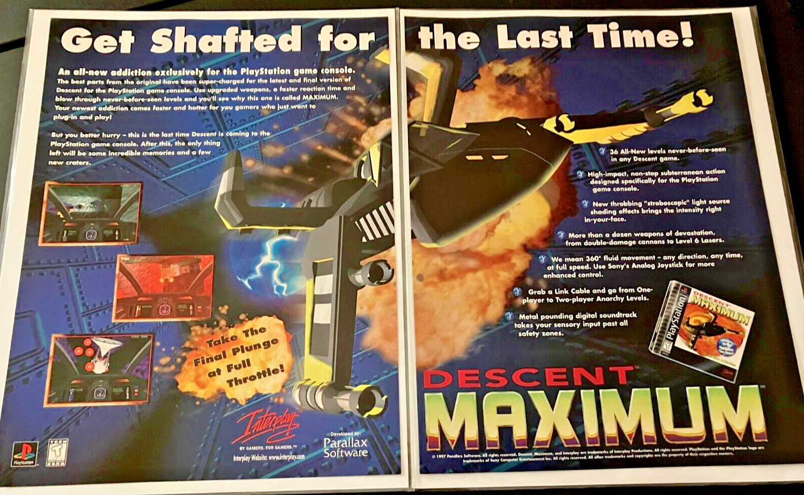 Descent Maximum - Vintage Original Gaming Print Ad / Poster / Game Room Wall Art