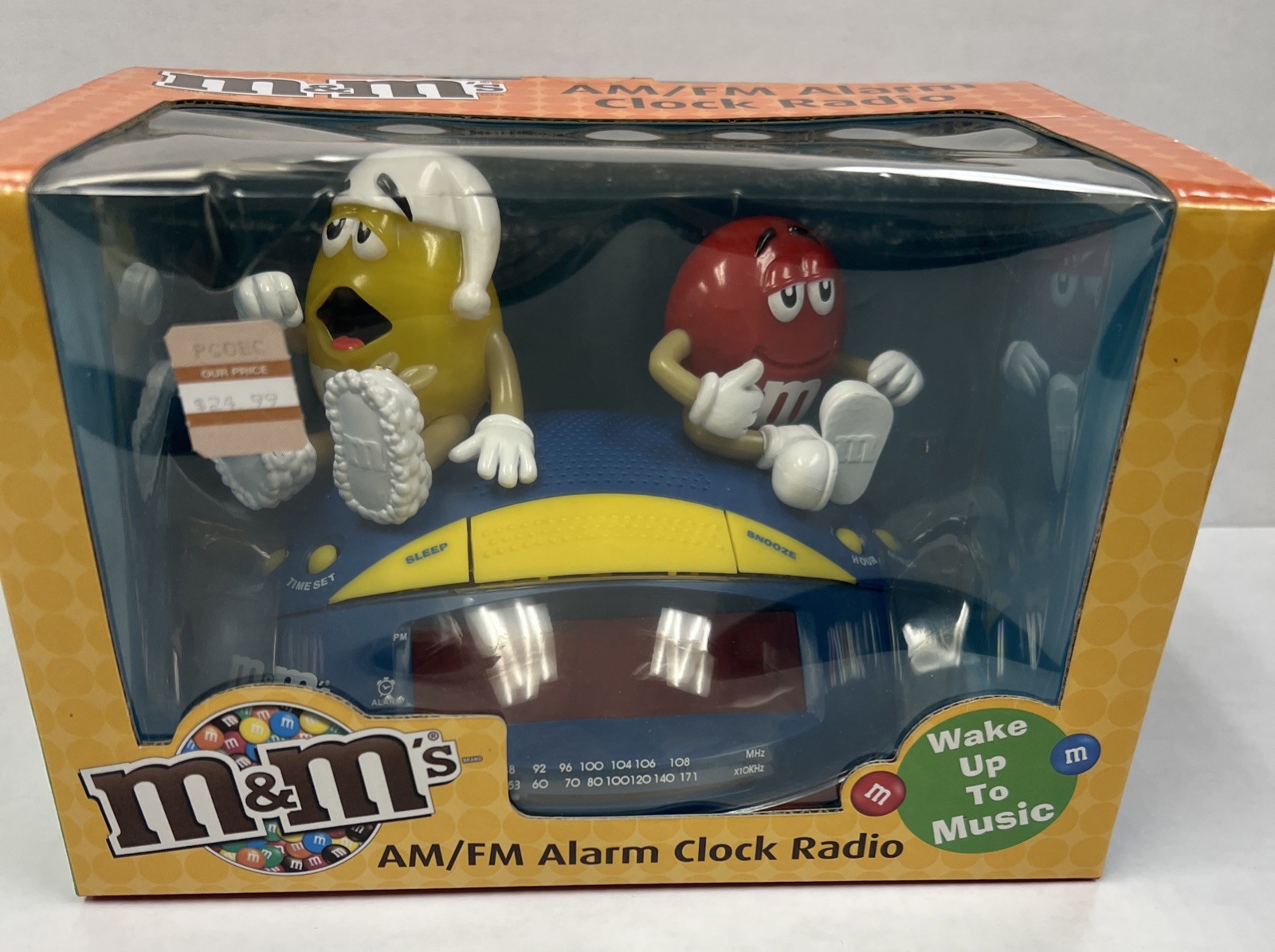 M&M\'s Am/Fm Alarm Clock Radio “Wake Up To Music” + Instructions 2009 