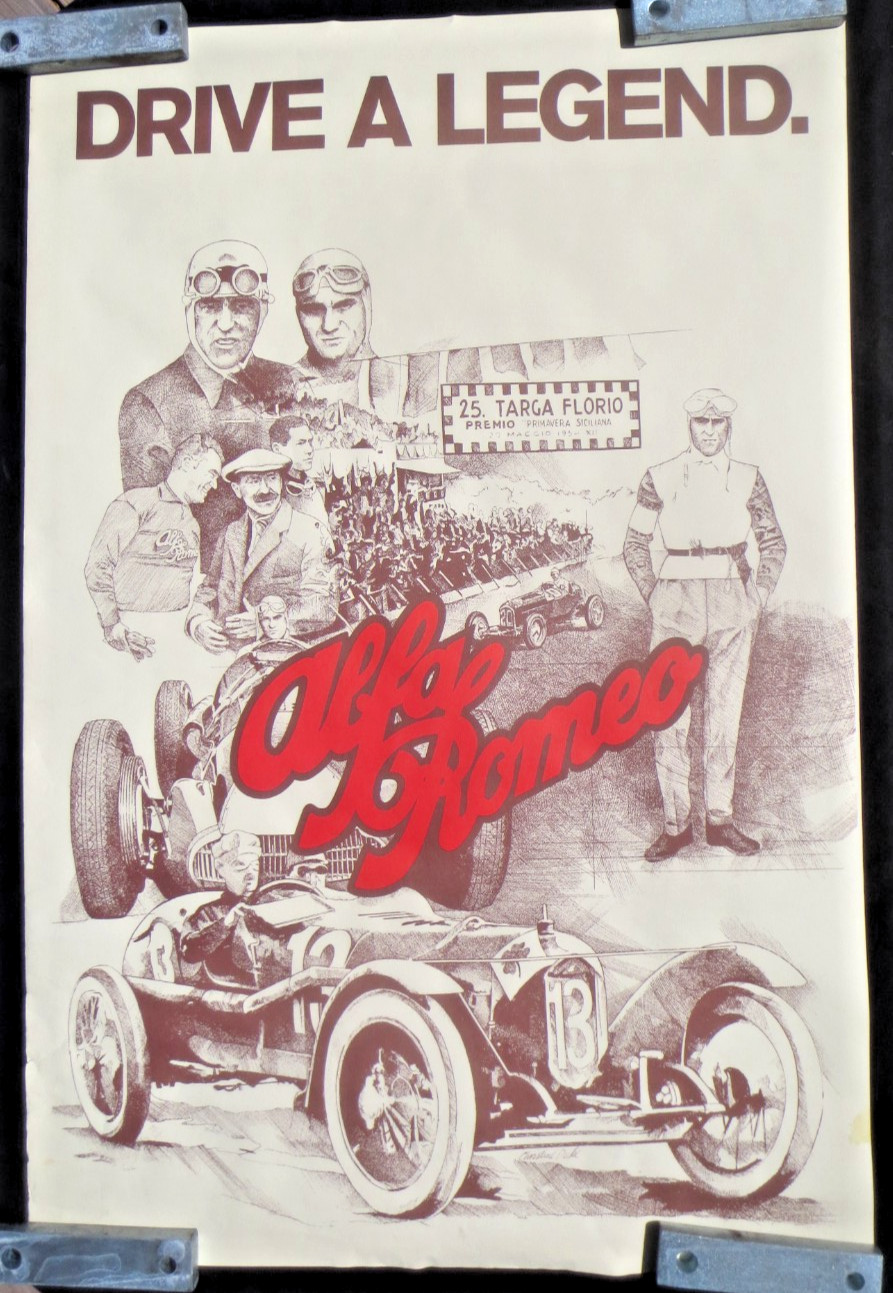 Poster, Alfa Rome DRIVE A LEGEND, Nuvolari, 36 7/8\