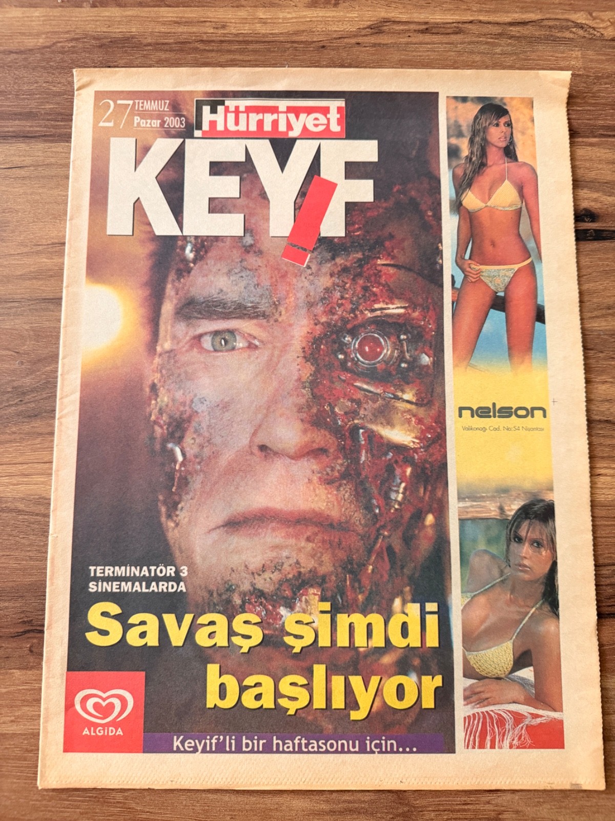 2003 Terminator 3 Arnold Schwarzenegger Turkish Magazine Cover Rare T3