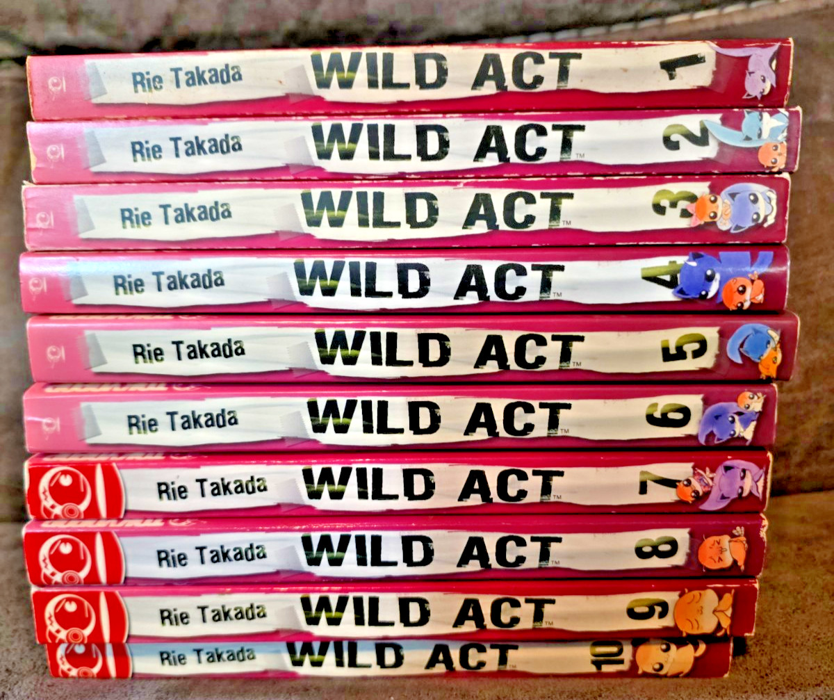 Wild Act Manga Complete Set Vol. 1-10 English Rie Takada Shojo First Print OOP