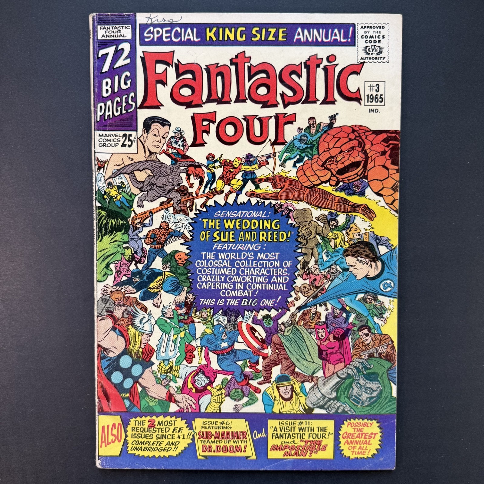 Fantastic Four Annual 3 KEY Wedding Silver Age Marvel 1965 Stan Lee Doctor Doom