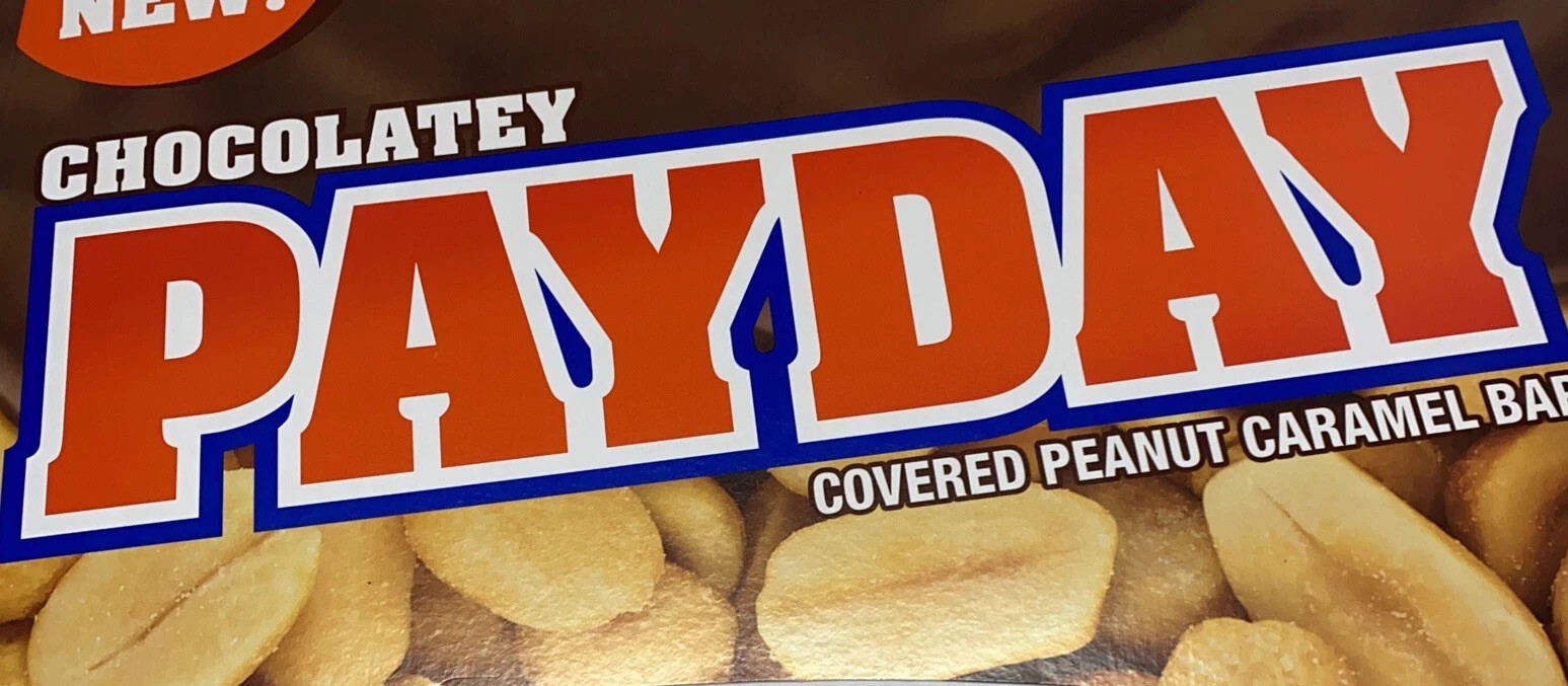 PAYDAY Peanut Caramel Candy Bar Display 22.75” X 8” Repurpose
