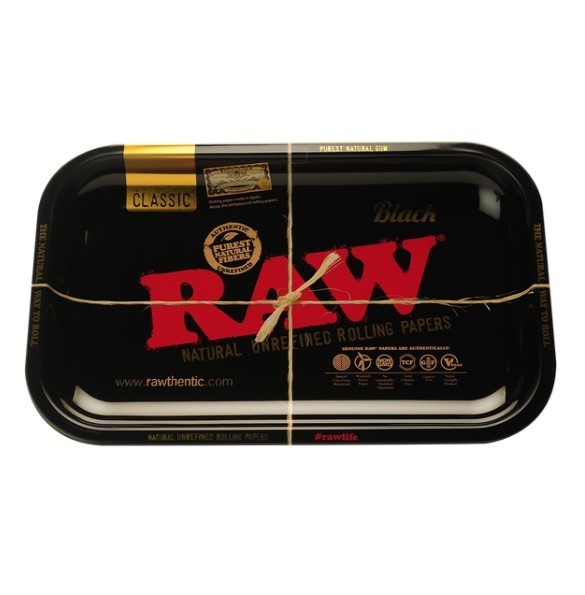 Raw Metal Tray Small Black