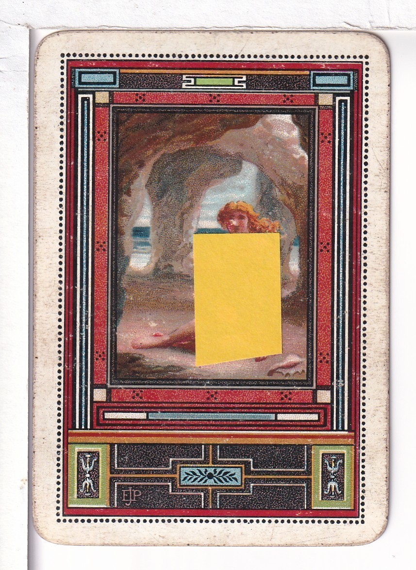 Single Playing Card Wide Vintage Antique 