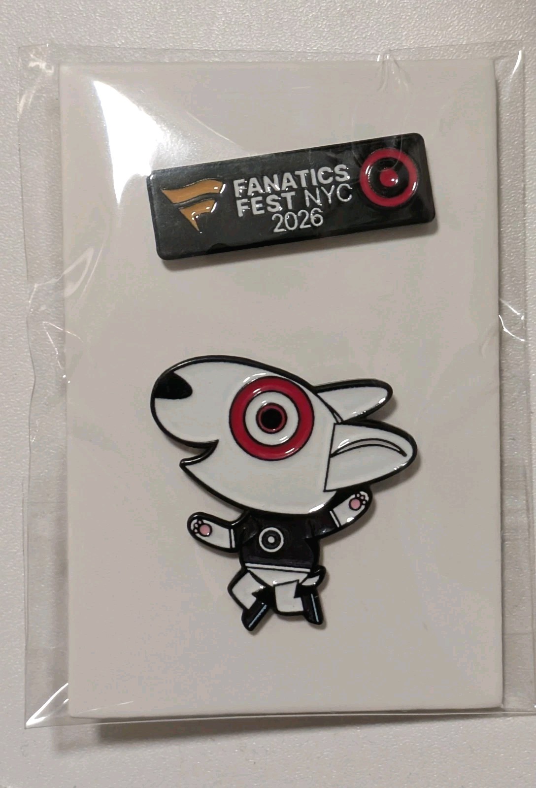 EXCLUSIVE Fanatics Fest 2026 NYC Target Logo Bullseye Pins Set Of 2 