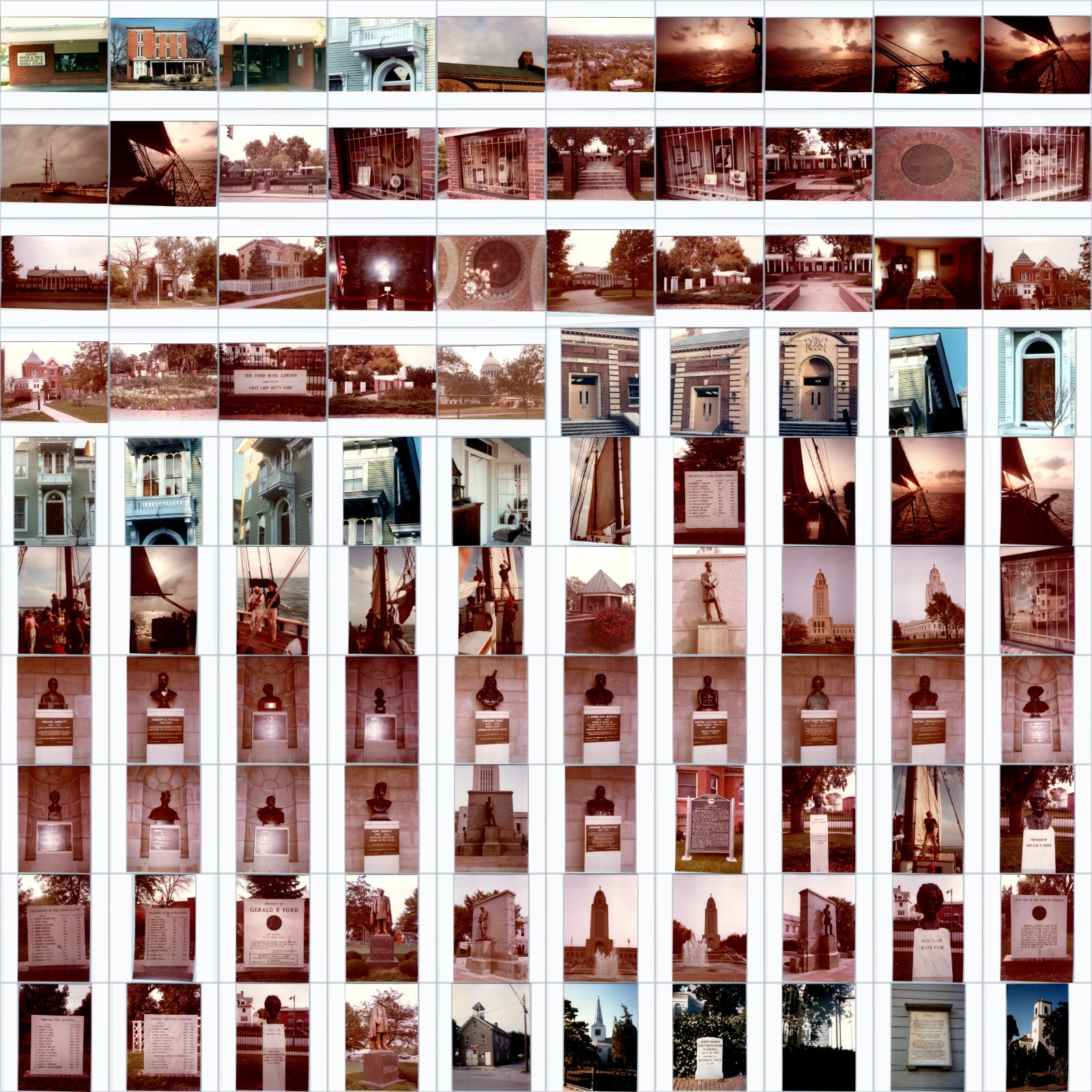 x100 LOT 3.5x5 Nebraska State Capitol Lincoln Omaha Gerald Ford Sailboat Photos