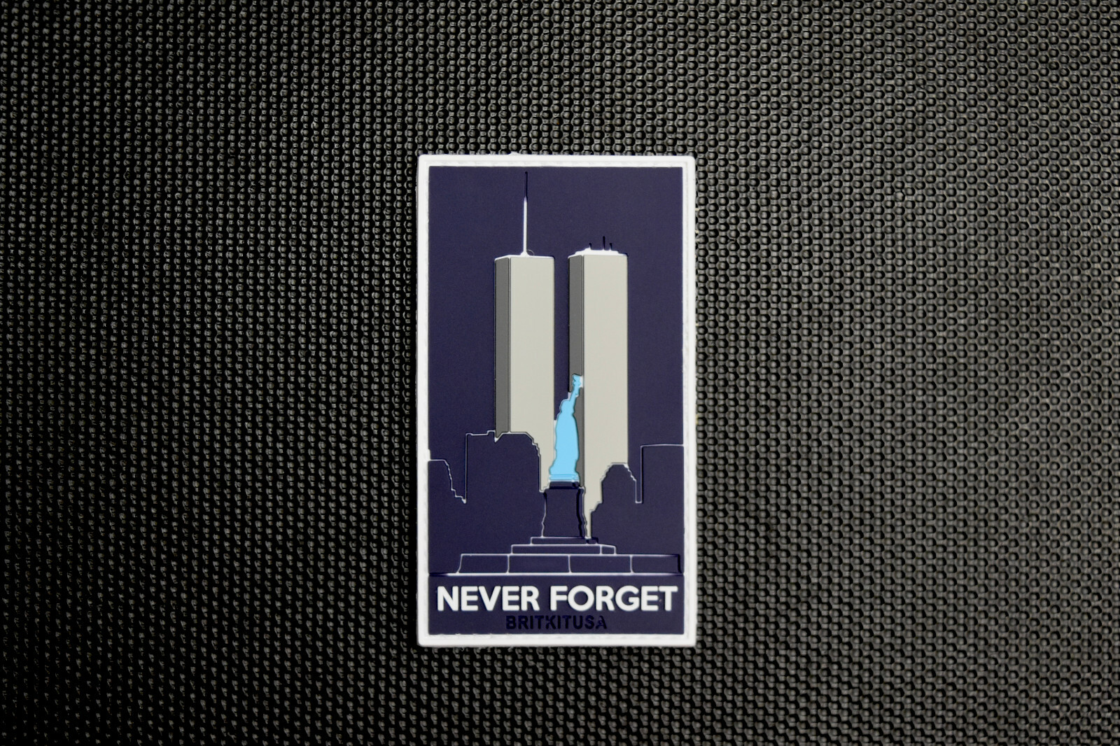 Never Forget 9/11 PVC Patch NYC NYPD FDNY September 11 2001 911