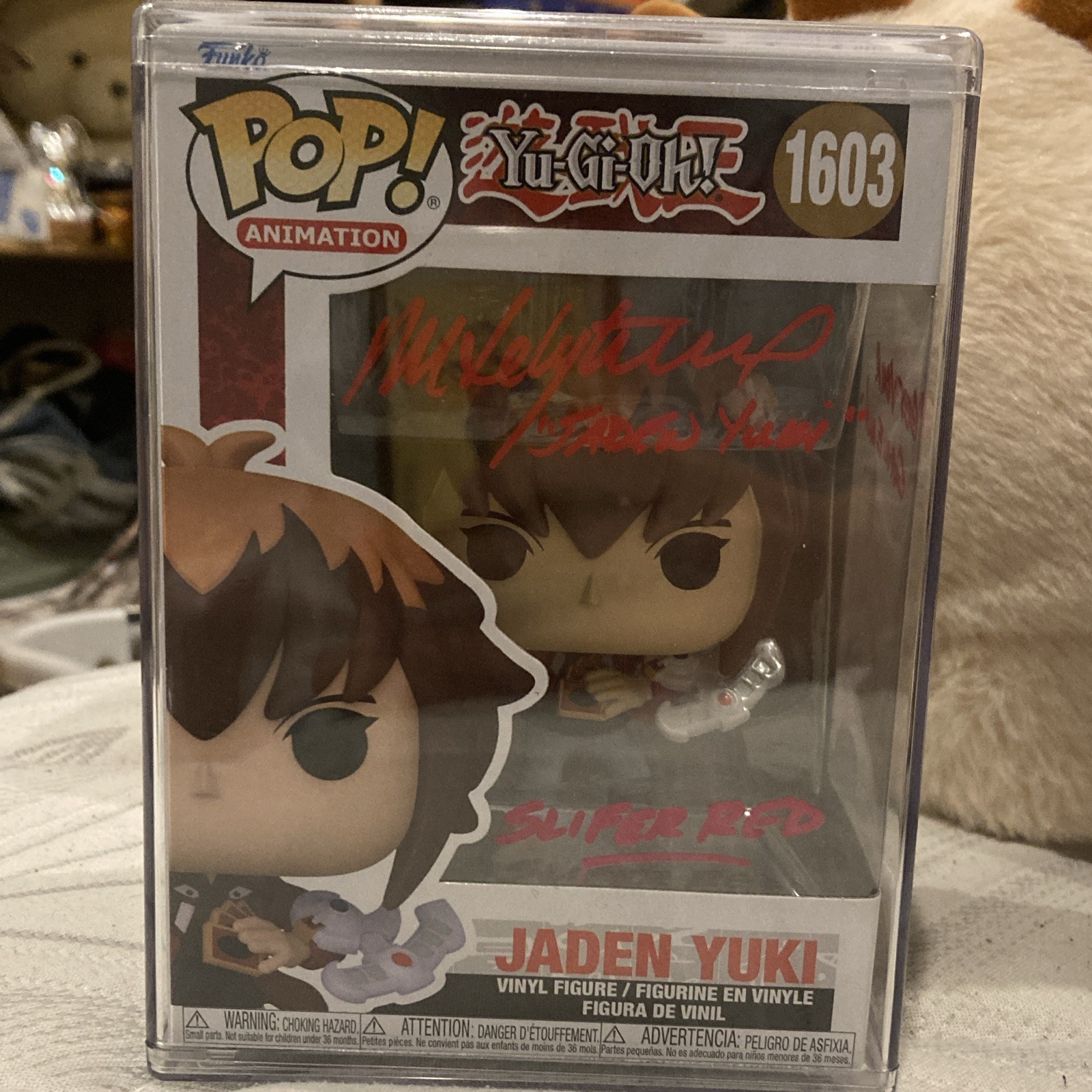 Funko Pop Animation Yu-Gi-Oh Jaden Yuki #1603 Autographed JSA with Quote