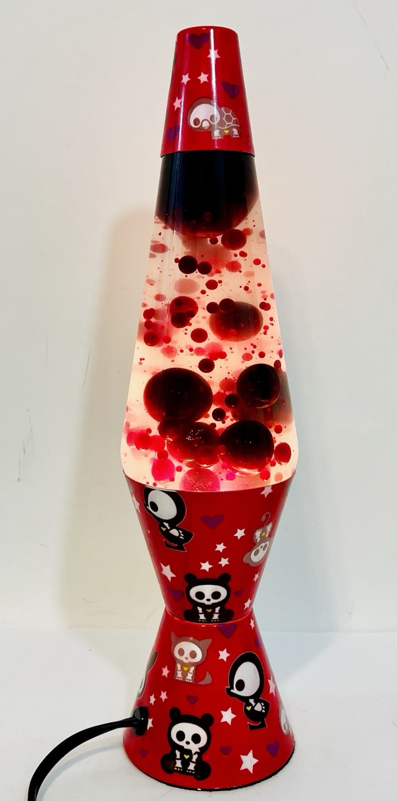 Skelanimals Lava Lamp Red Dax Jack Pudge ChungKee Kit WORKS Water Little Cloudy