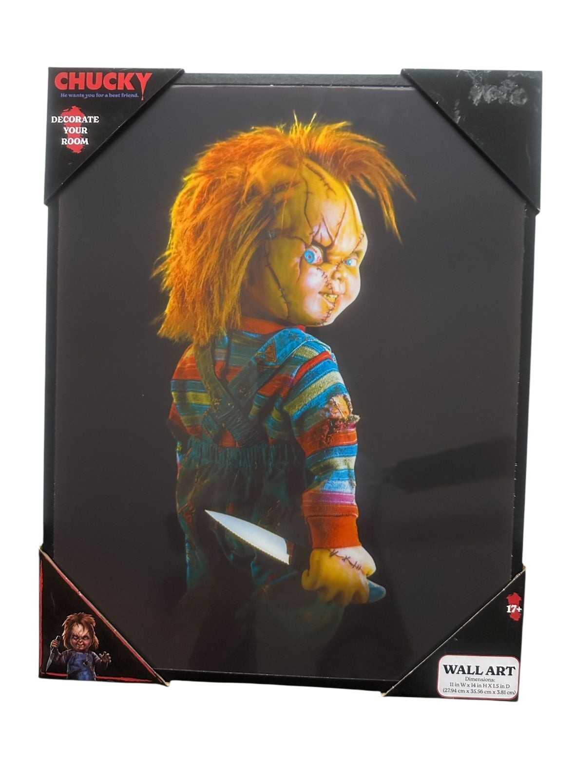 Idea Nuova Chucky Wall Art 11 in W x 14 in H x 1.5 in D