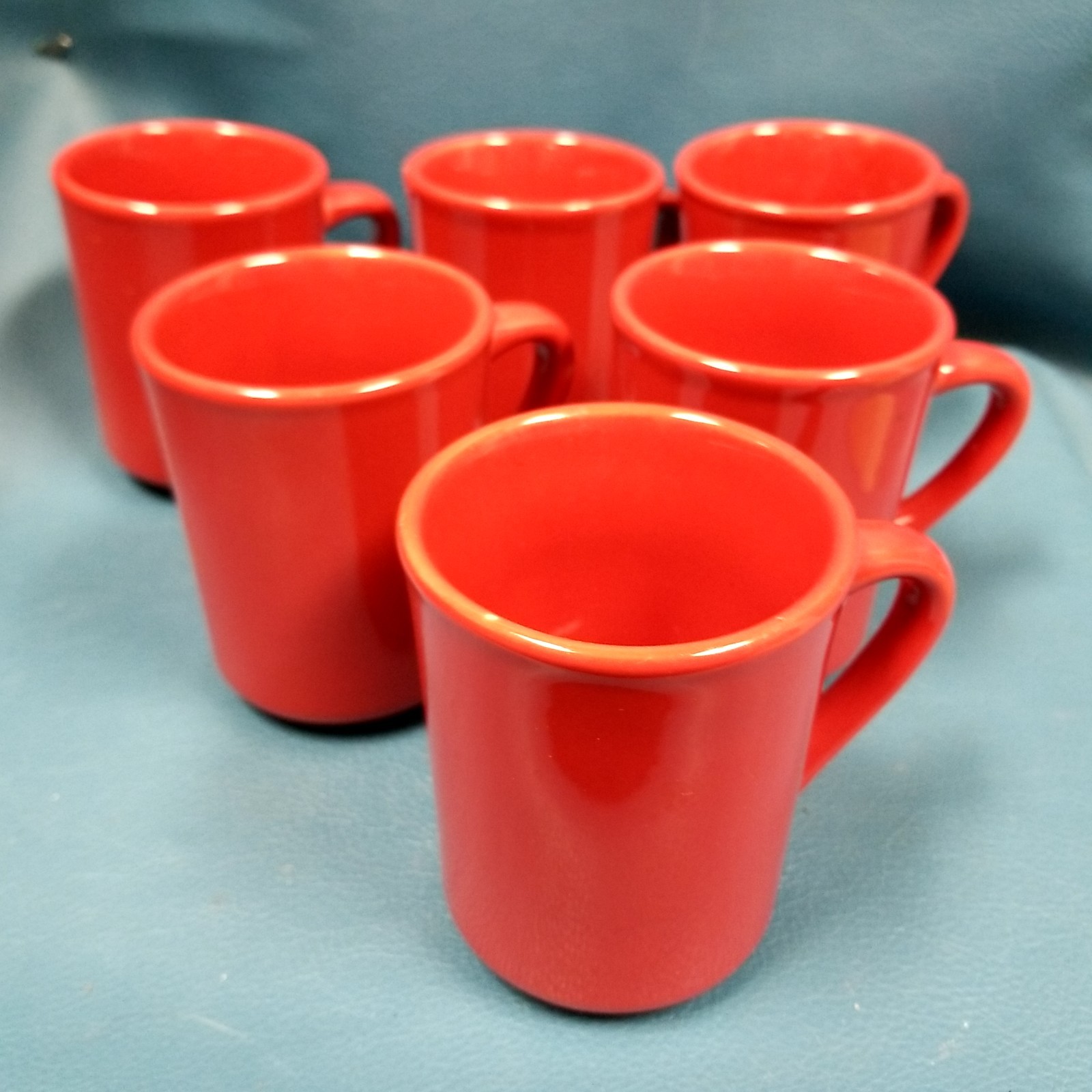 Set of 6 World Ultima Restaurant Ware TM-8-R Red Diner Coffee Mugs