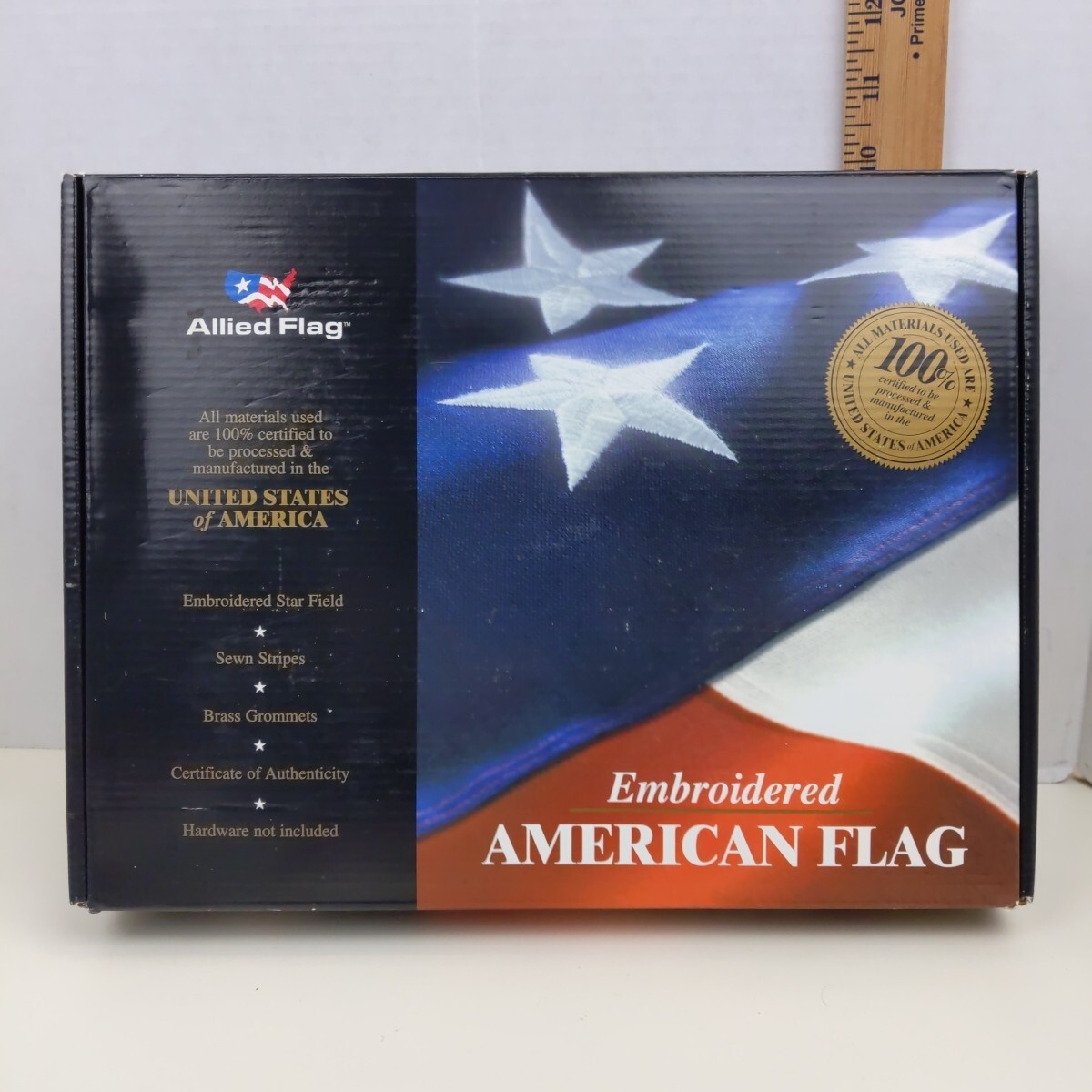 Allied Flag 3x5 Nylon Embroidered American Flag With Certificate of Authenticity