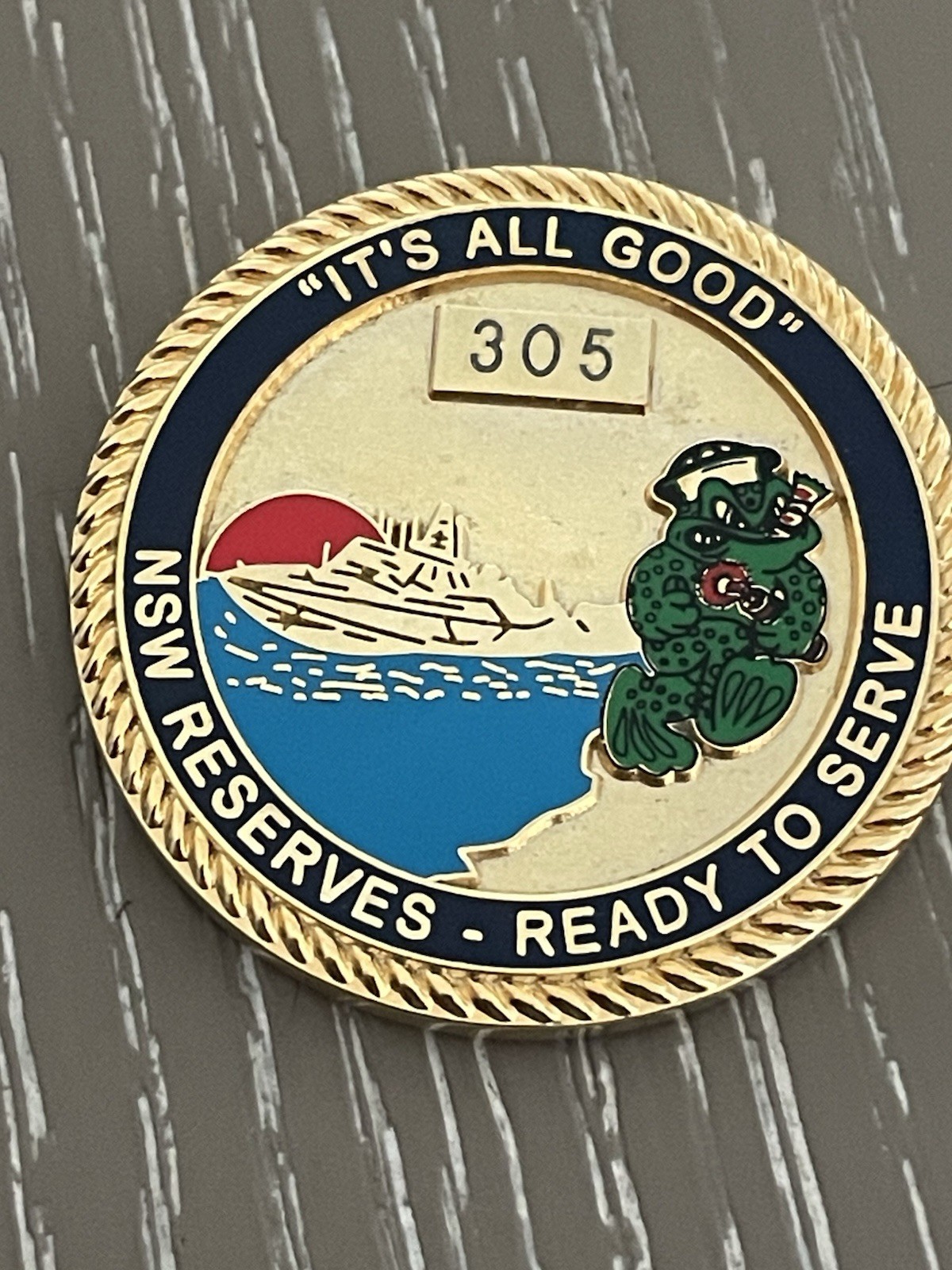 Naval Special Warfare Challenge Coin OST-2 #305 Navy SEAL Special Ops - Rare