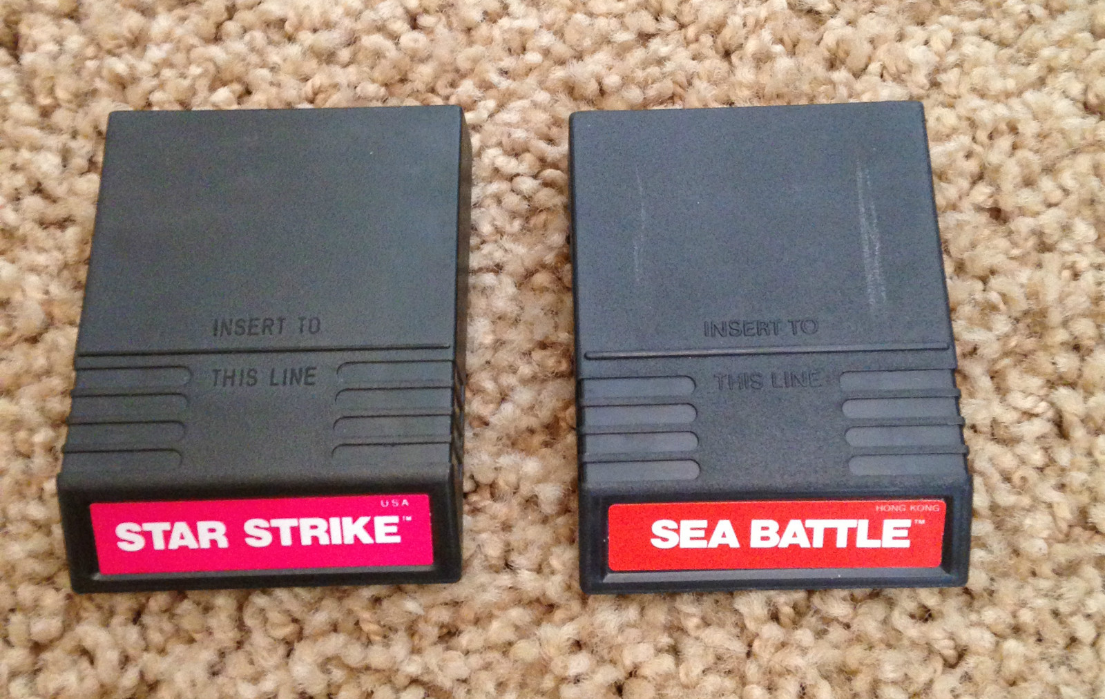 Intellivision Atari Game Cartridges - Star Strike and Sea Battle