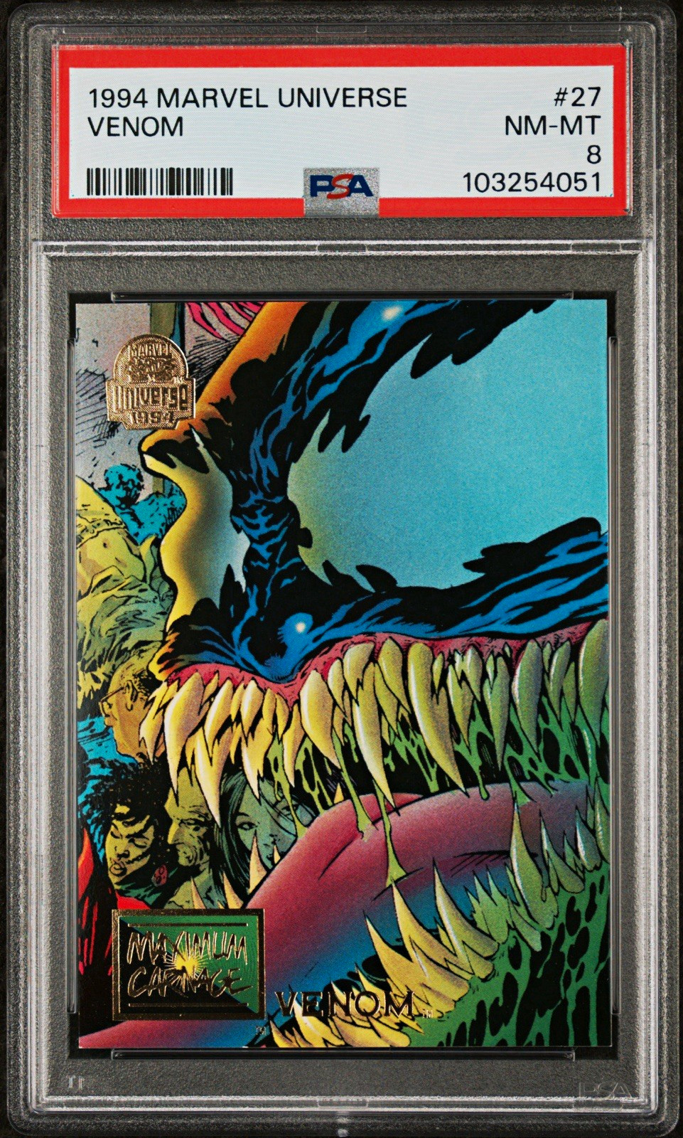 Fleer 1994 Marvel Universe Venom #27 PSA 8 NM-MT Non-Sport Trading Card