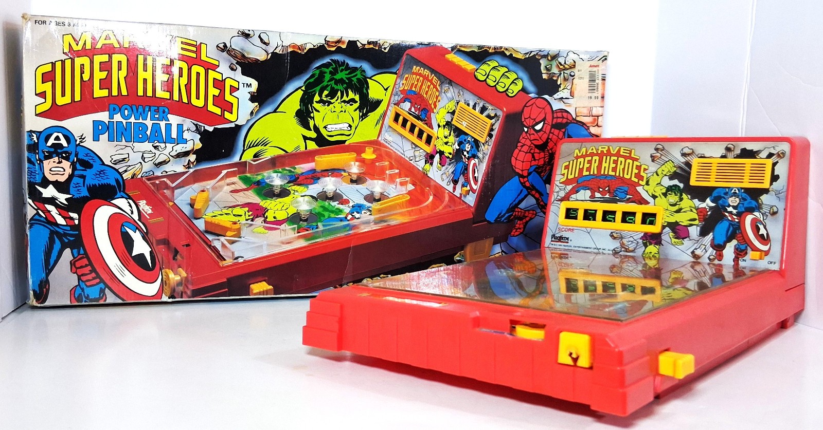 1991 Vintage Marvel Super Heroes Power Pinball By Play Time NOT Tested