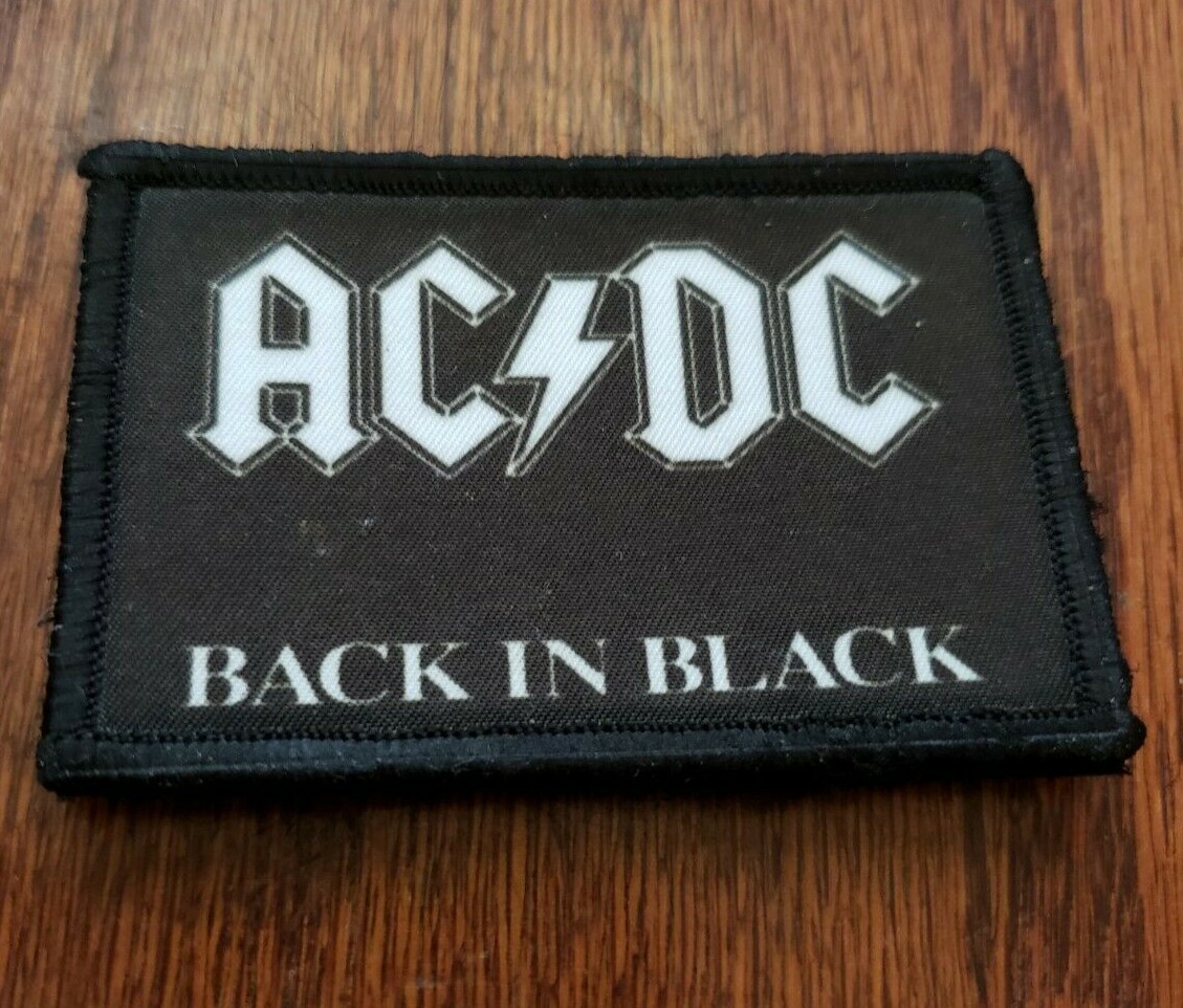 AC/DC Back in Black Morale Patch Tactical Military Army USA