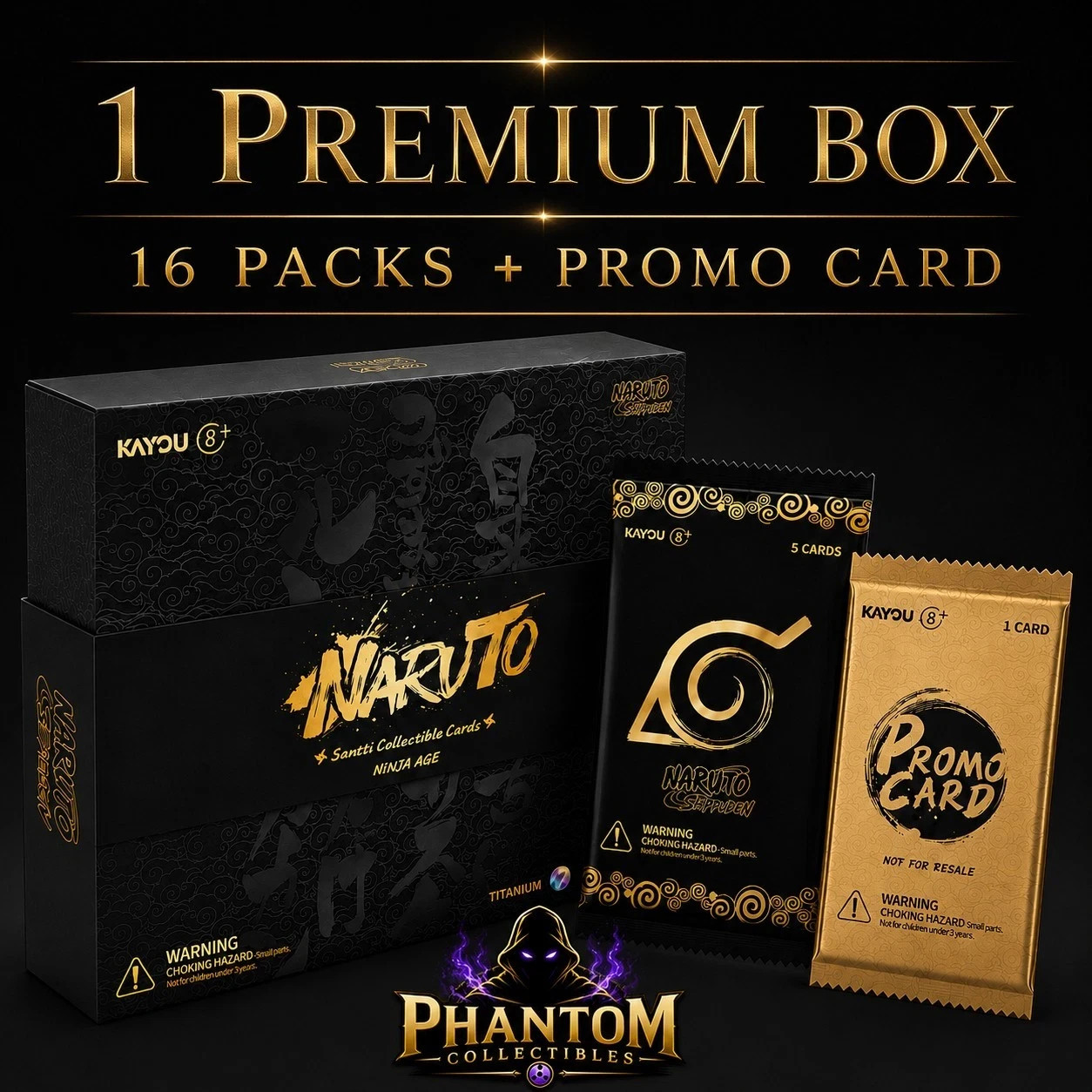 🔥Kayou Naruto Ninja Age Premium Collector Box🔥 | US Version | 16 Packs + Promo