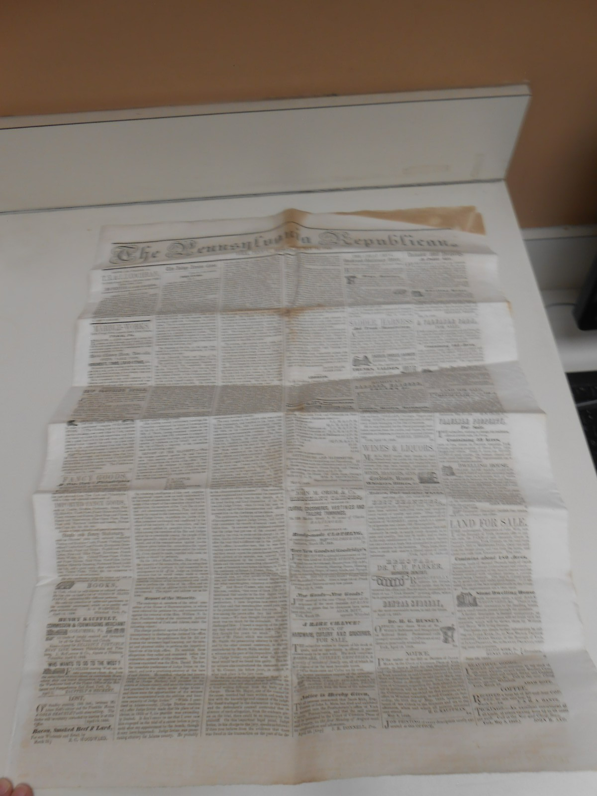 5/24/1858 York, The Pennsylvania Republican 4 Page Newspaper