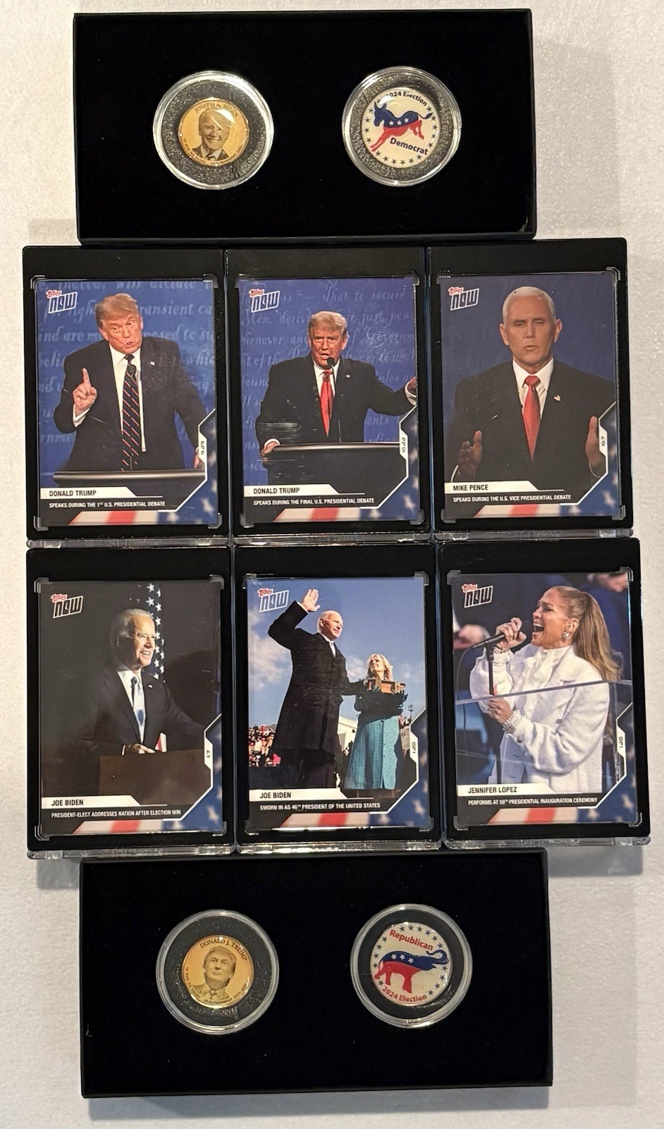 2020 TOPPS NOW COMPLETE PRESIDENTIAL ELECTION 21 CARD  SET (+EXTRAS) 
