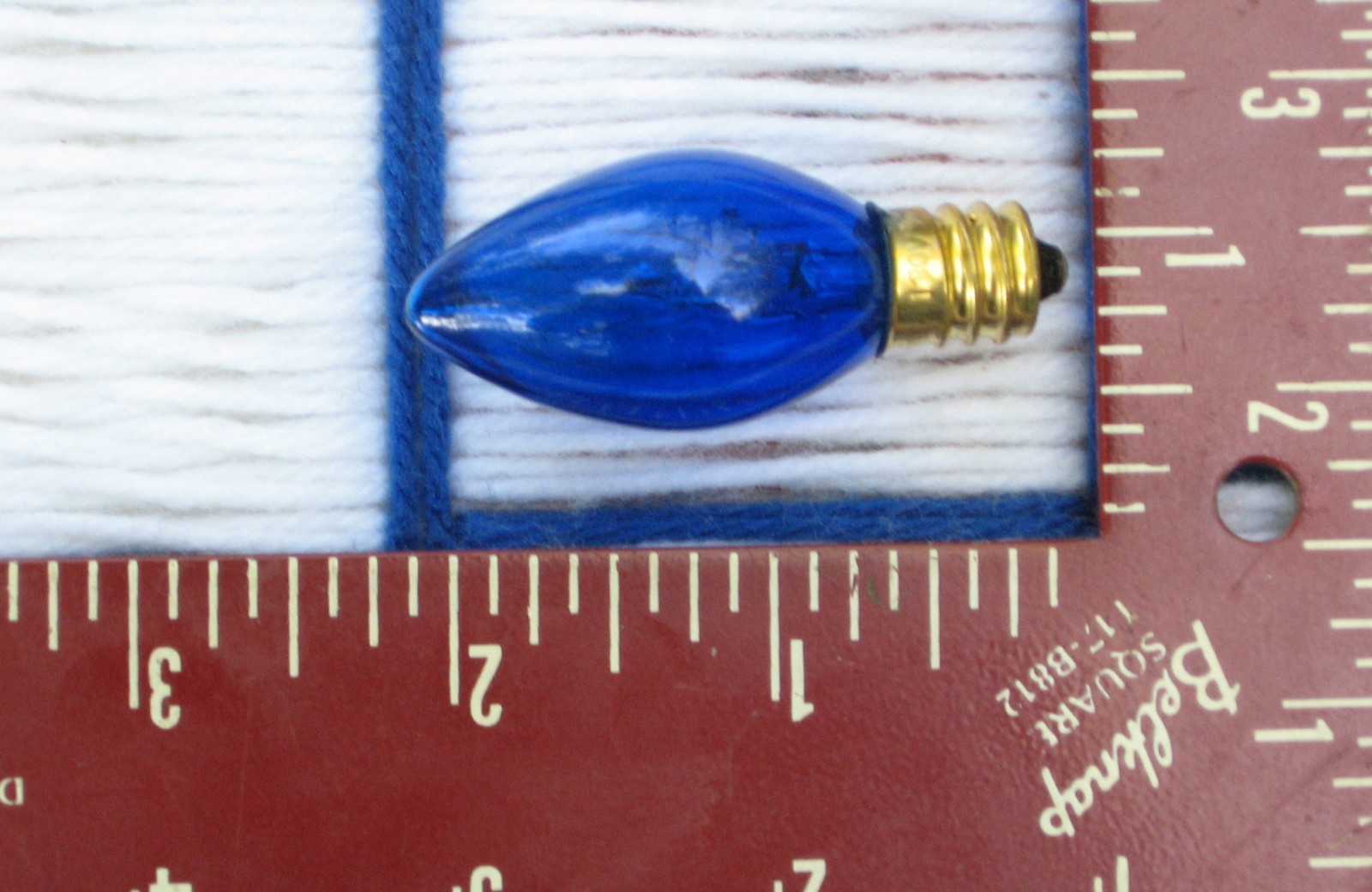 BOX of 24 new TRANSPARENT 7 watt COBALT BLUE 130V CHRISTMAS string LIGHT bulb C7