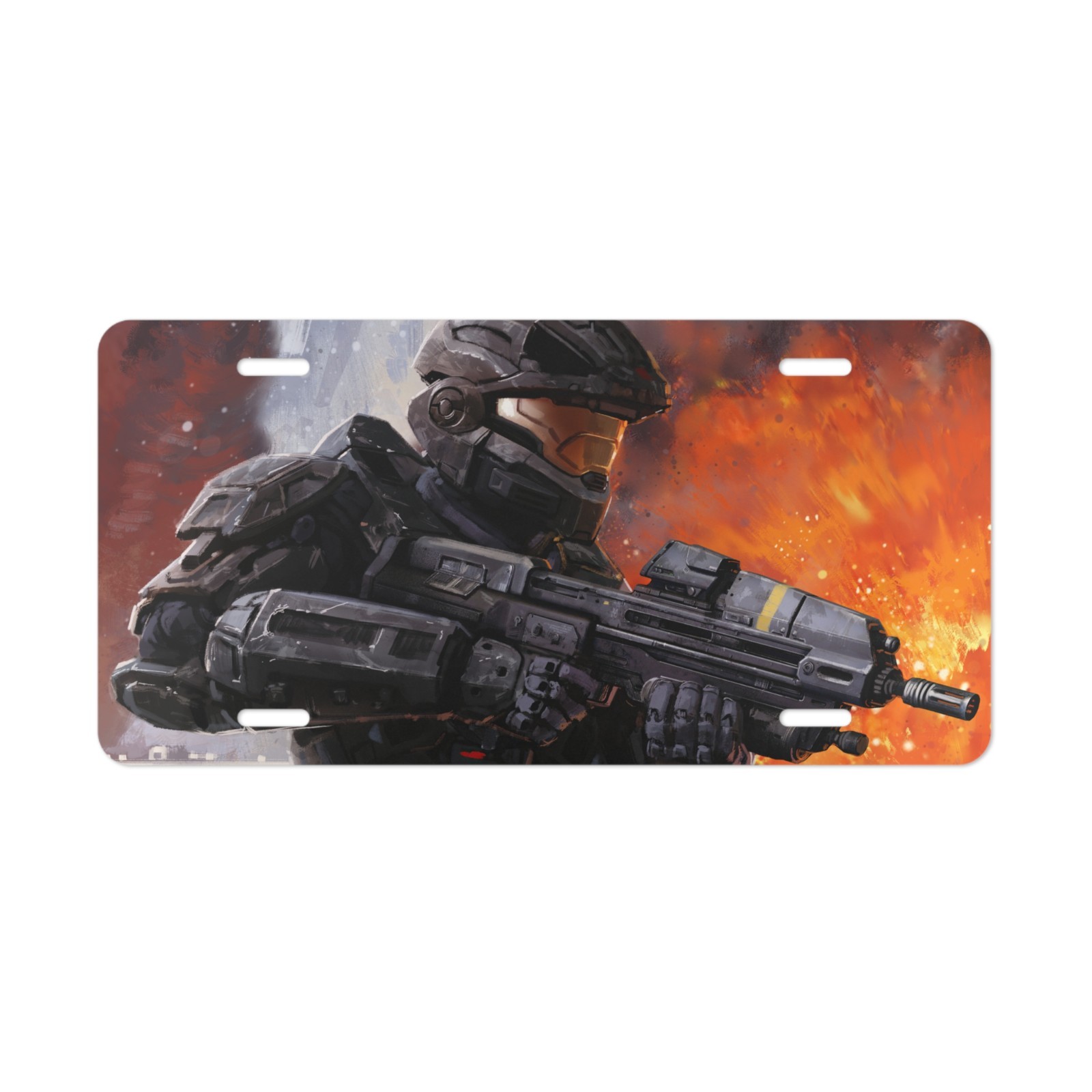 Halo Legendary Crate, License Plate Auto Car Tag Metal Aluminum - USA
