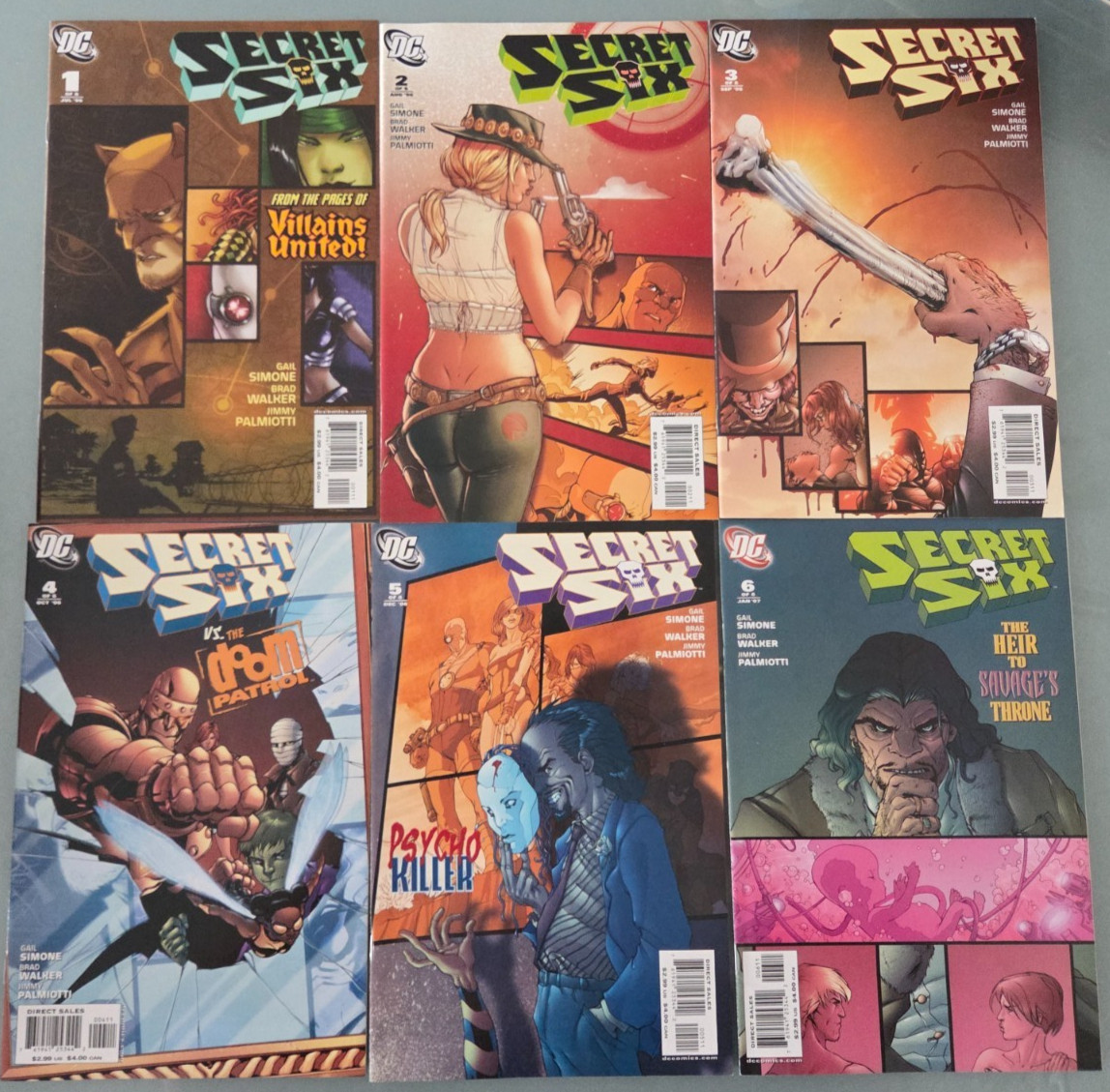 SECRET SIX #1-6 (2006) DC COMICS FULL COMPLETE SERIES VILLAINS UNITED