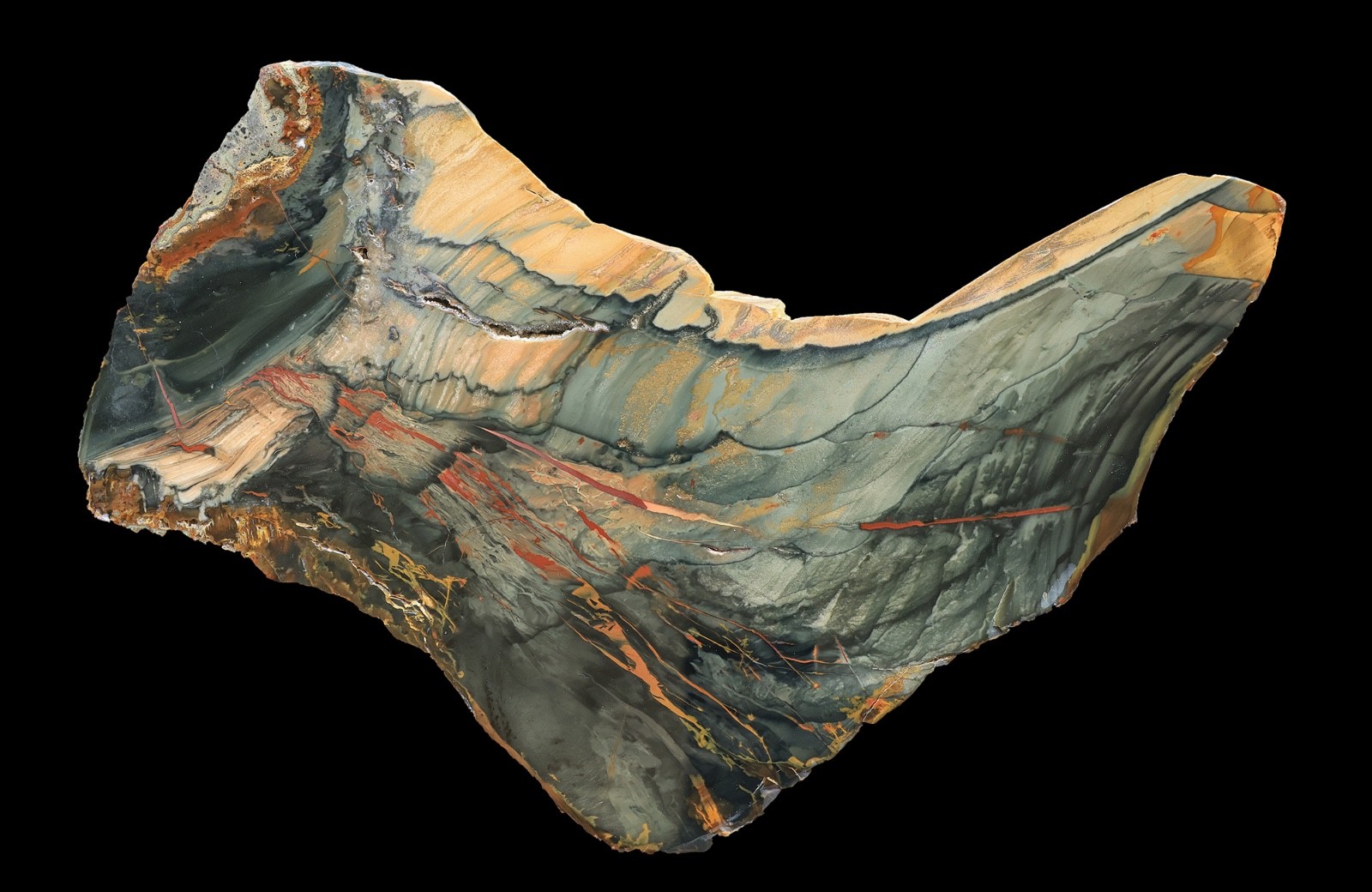 Crazy Unique Grade AAA Blue Mountain Picture Jasper Specimen Polished