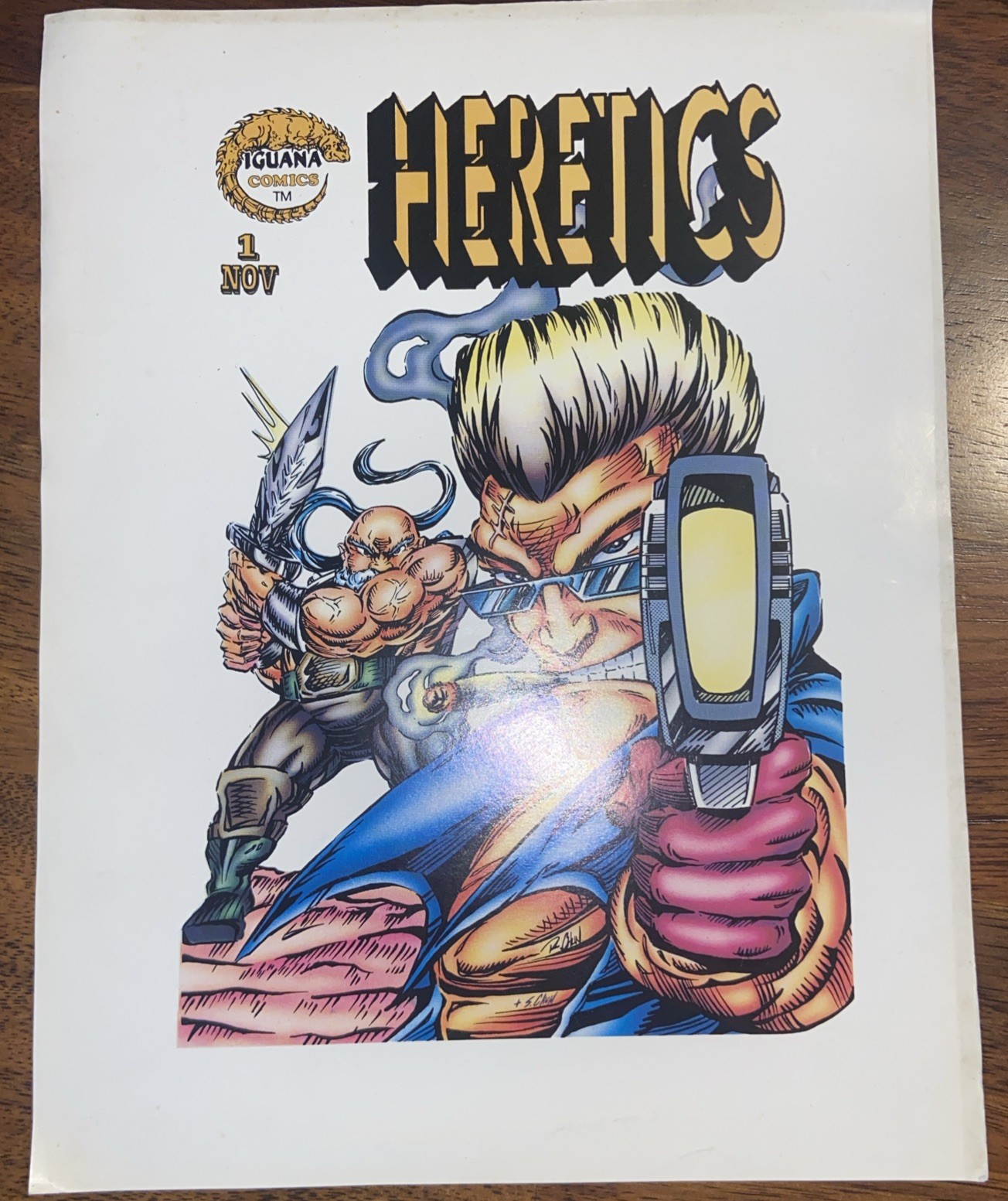 HERETICS #1 - Promotional Poster - Iguana Comics 1993