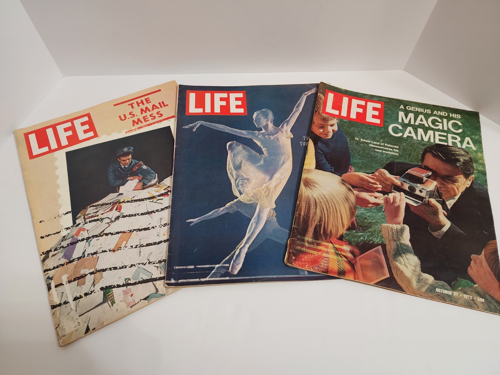 Vintage LIFE Magazine Lot of 3 (1969 & 1972) Jimi Hendrix, Polaroid, Post Office