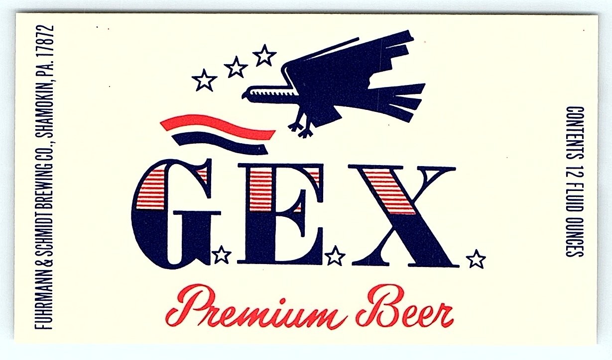 Vintage GEX Premium Beer Label Fuhrmann & Schmidt
