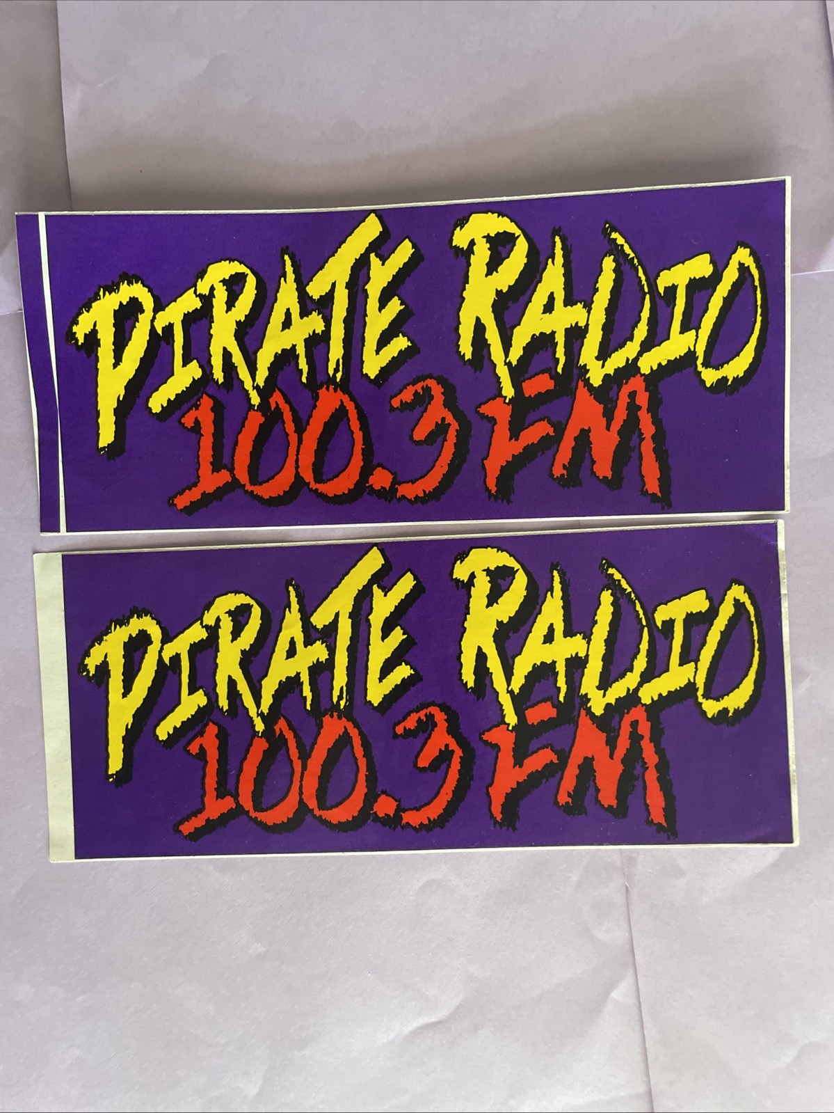 1989 PIRATE RADIO 100.3 PROMO STICKER VINTAGE 7